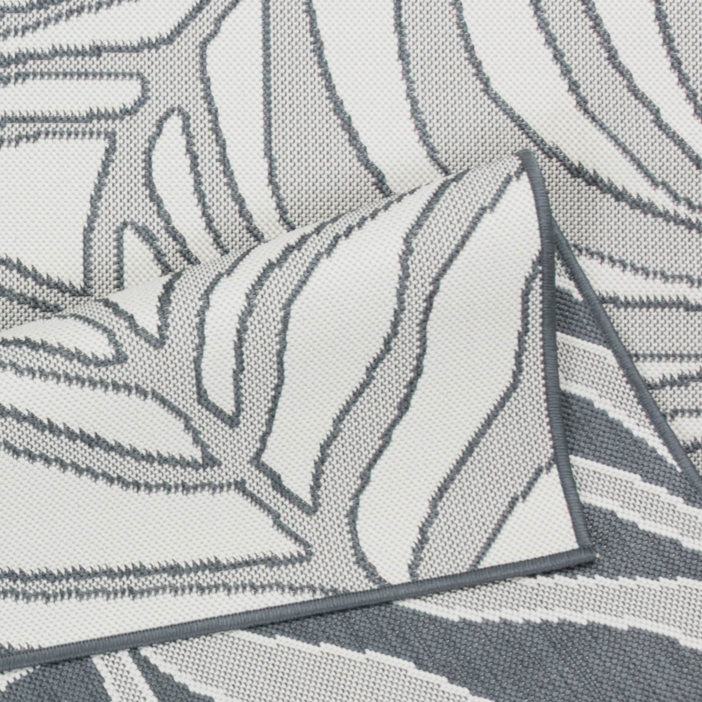 s.Oliver Teppich »Skadom, Wende-Teppich im Blatt Design, auch für Balkon und Terrasse« rechteckig 5 mm Höhe für In- und Outdoor geeignet, wetterfest & UV-beständig,