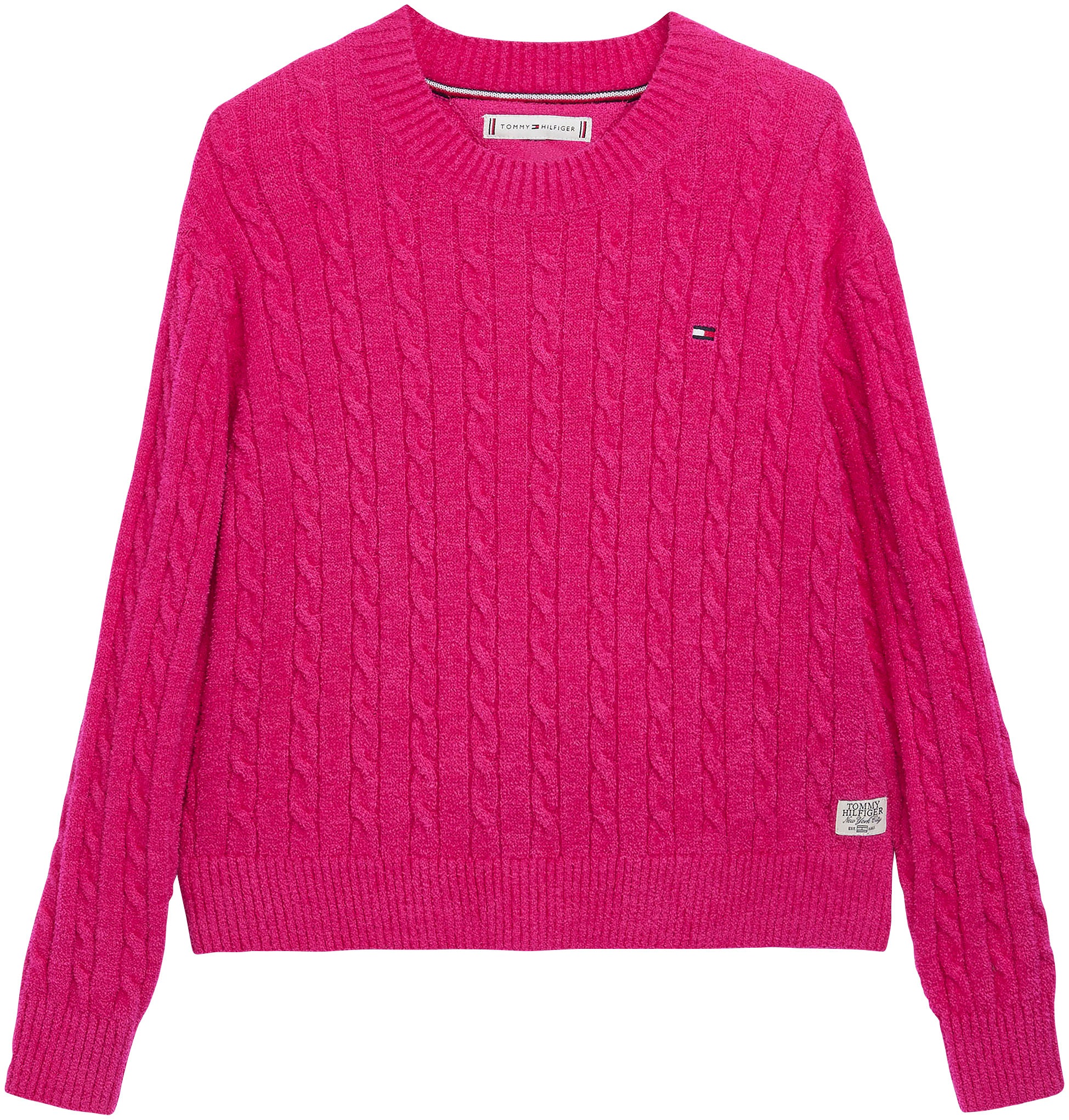 Tommy Hilfiger Rundhalspullover »CHENILLE CABLE SWEATER« kaufen