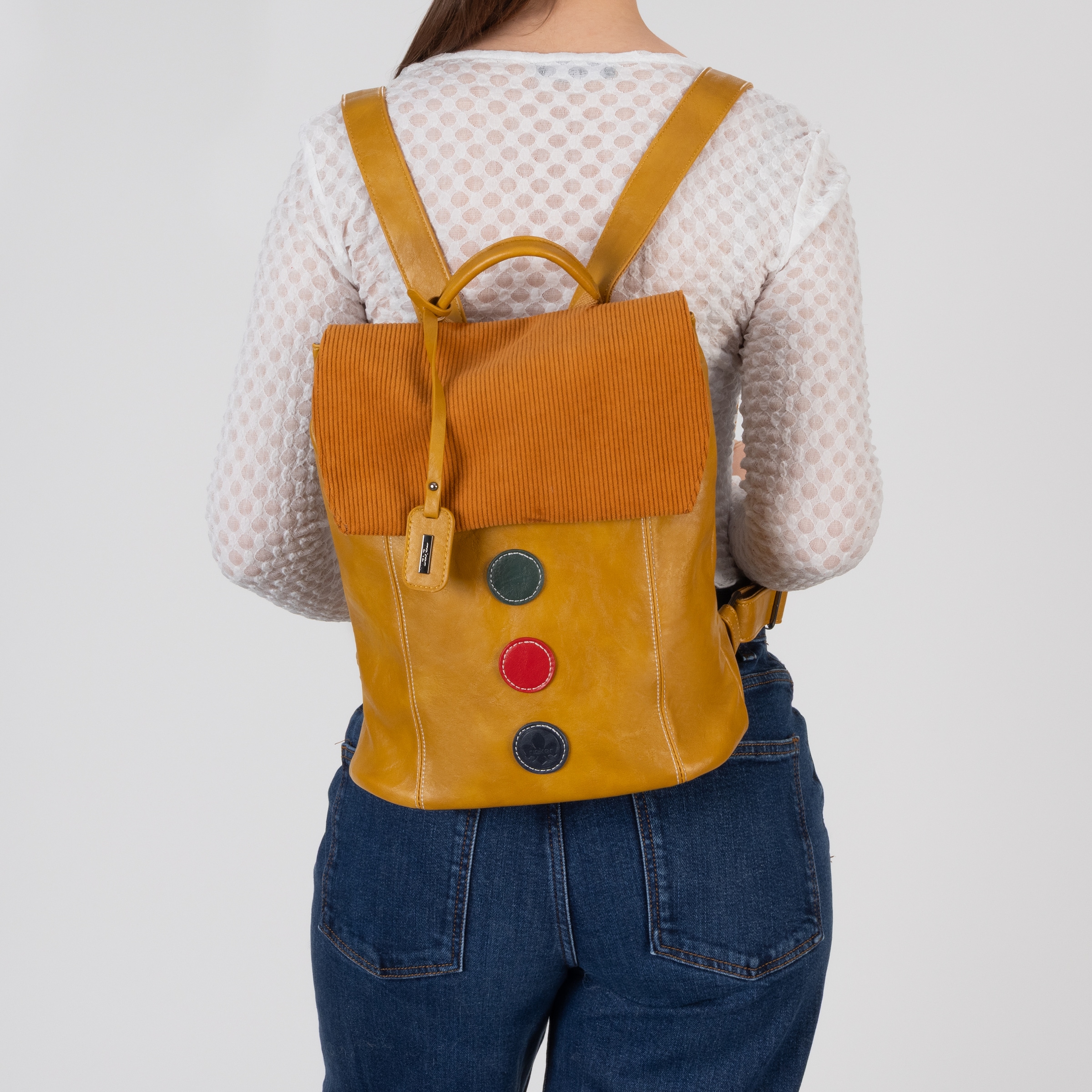 Rieker Cityrucksack Freizeitrucksack, Shoppingrucksack mit bunten Akzenten