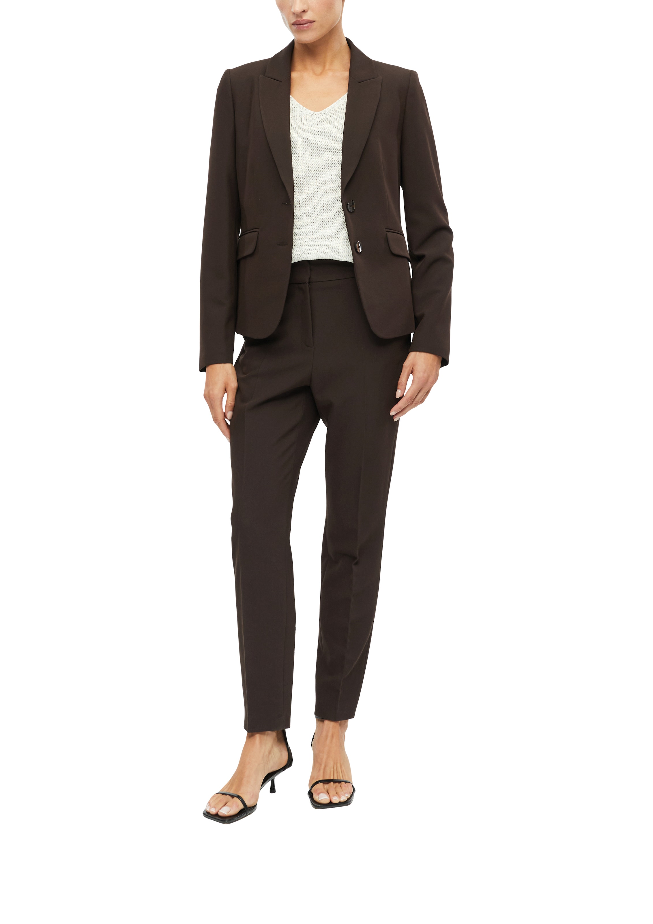 s.Oliver BLACK LABEL Blusenblazer mit Reverskragen und 2-Knopf-Verschluss