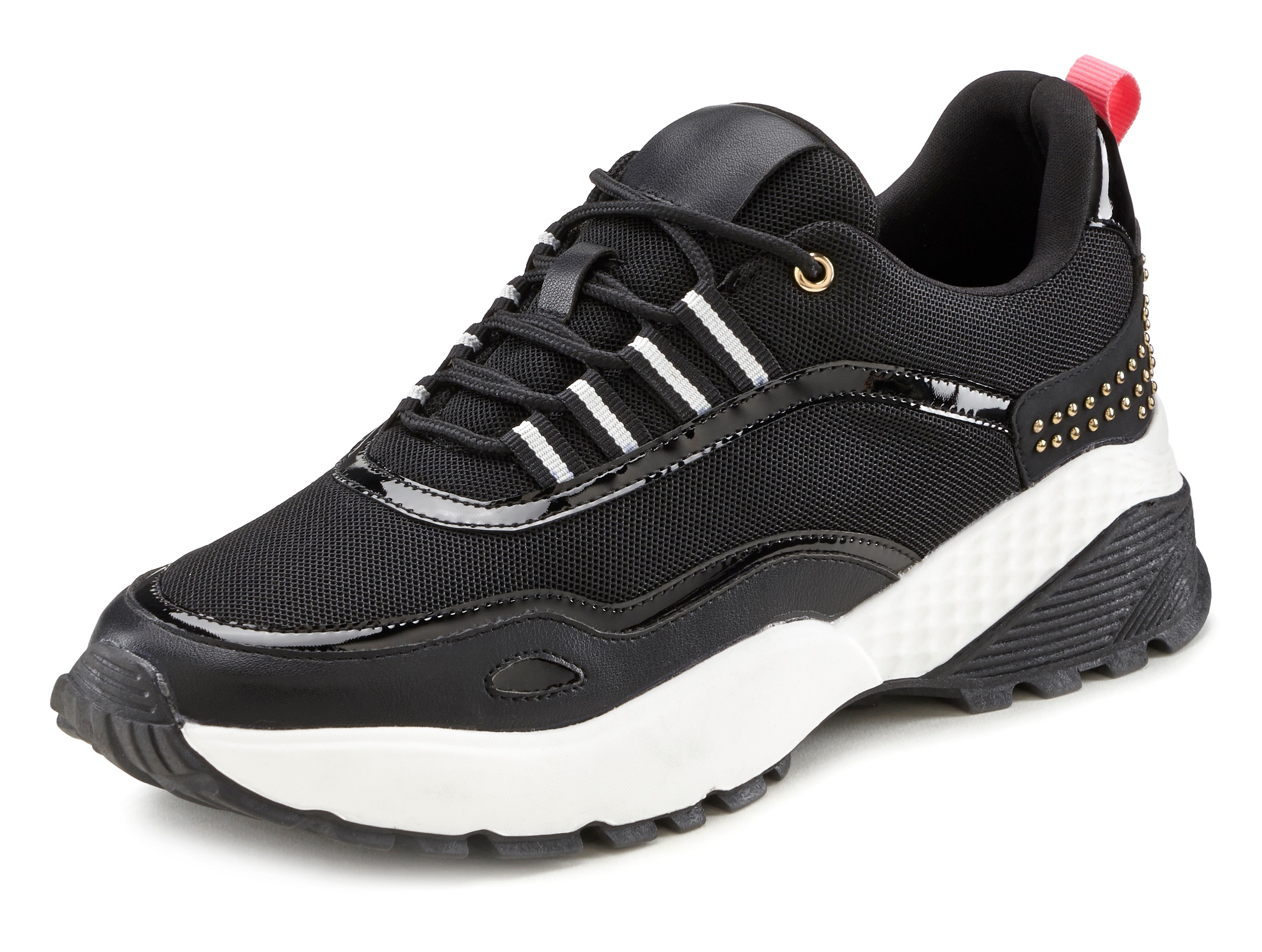 Image of LASCANA Sneaker, mit bequemer Chunky Sohle und trendigen Lack Details vegan bei Ackermann Versand Schweiz