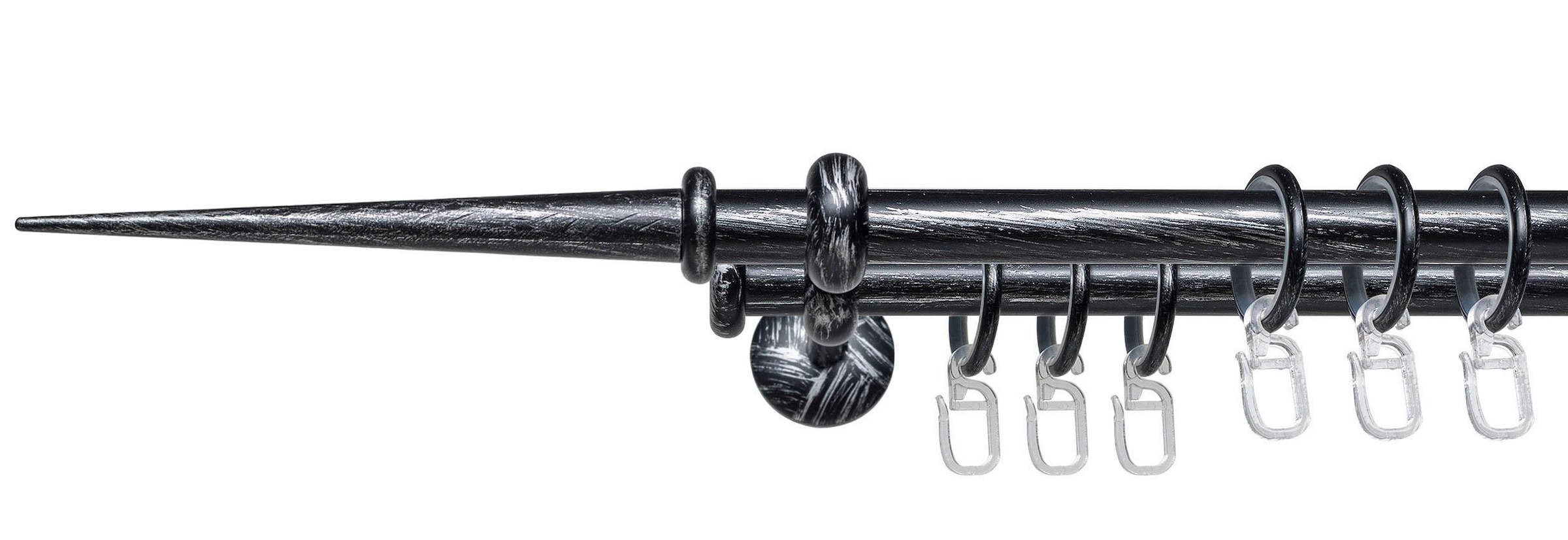 Image of Liedeco Gardinenstange "Esp Spitze" Ø 16 mm 2 läufig-läufig Fixmass 2-läufig im Fixmass Ø 16 mm