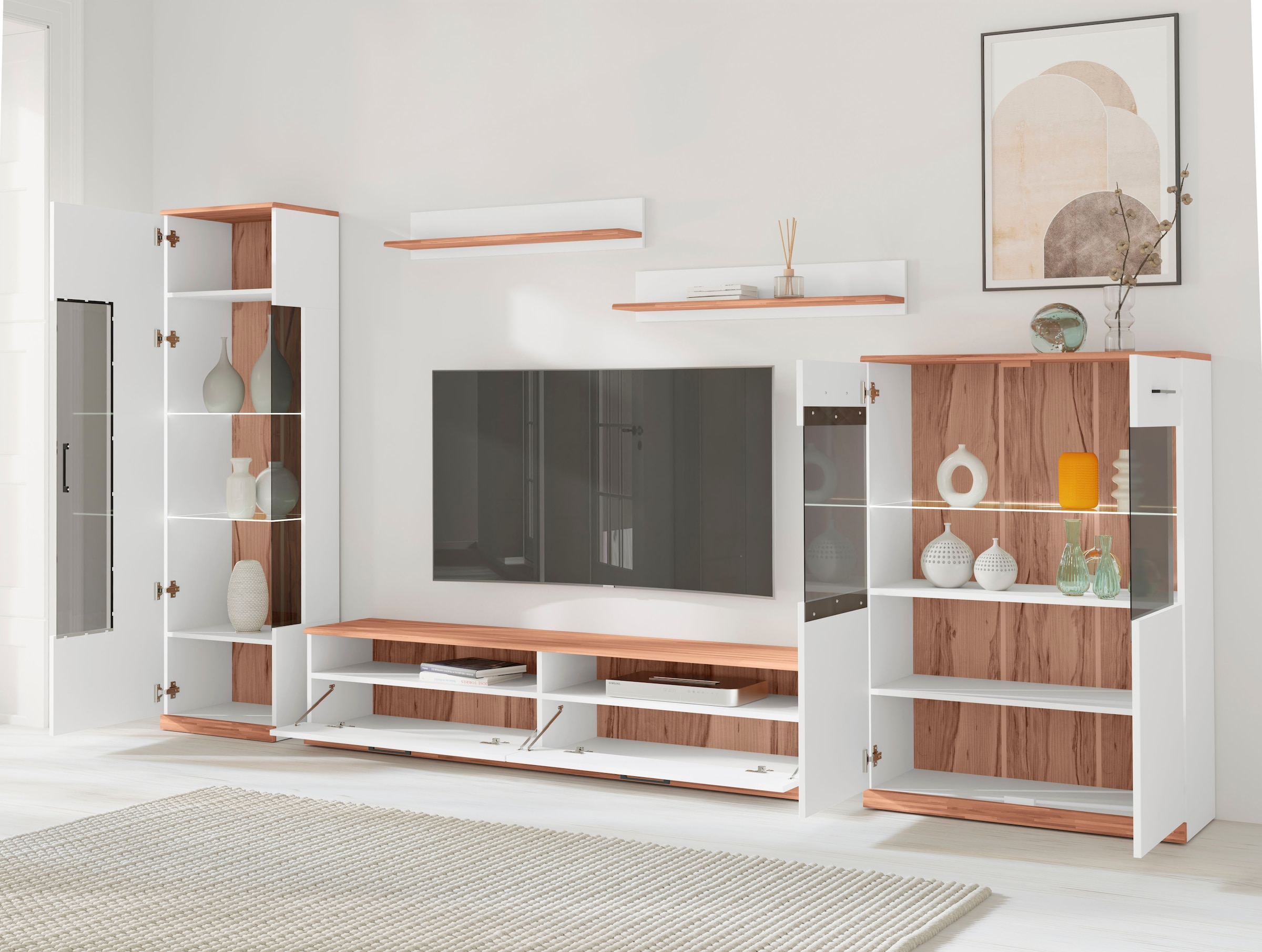 Home affaire Meuble mural »Ribe Wohnwand Set-5 St.« Set, 5 cuis tlg.