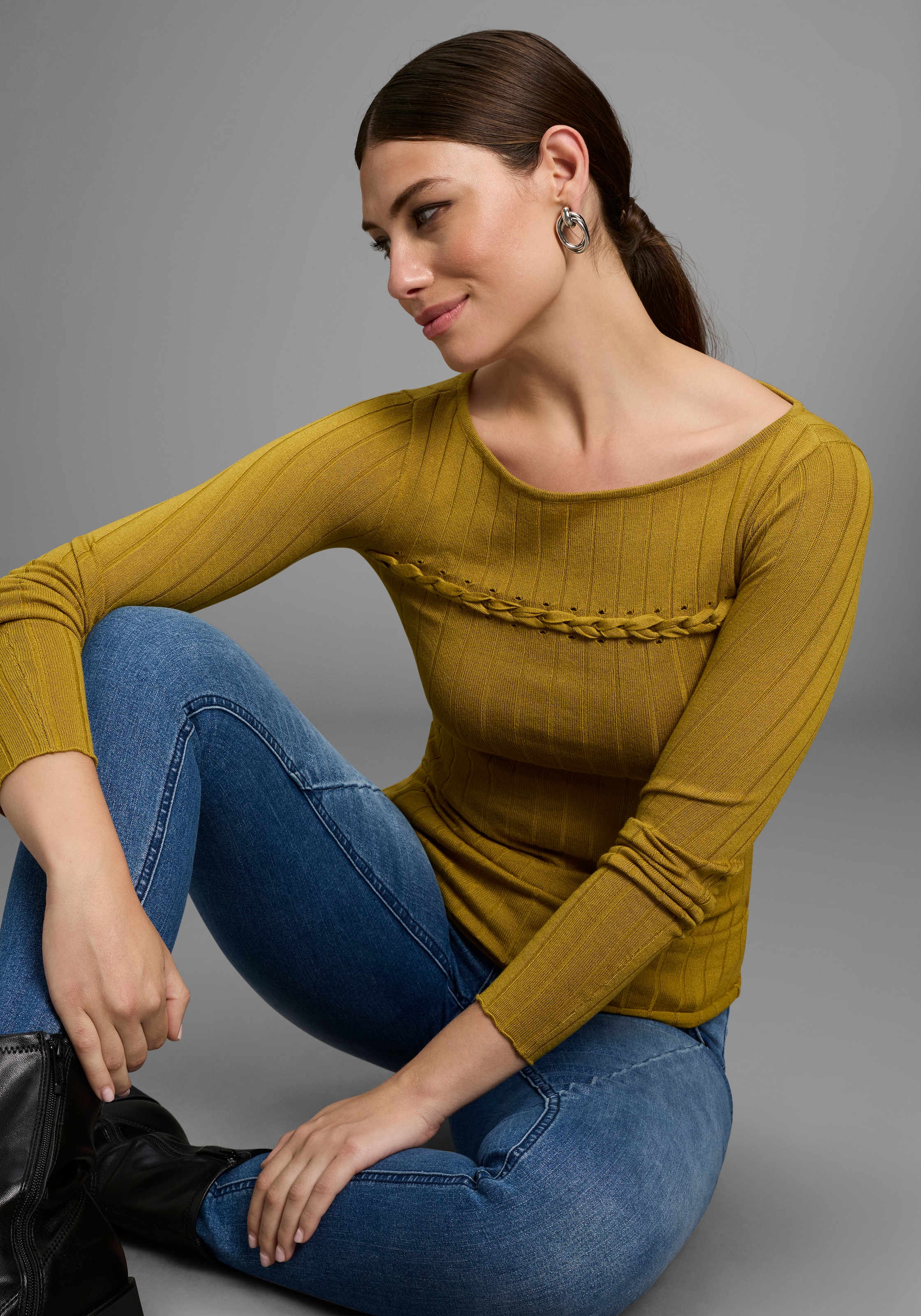 Image of Bruno Banani Strickpullover mit tollem, geflochtenem Detail