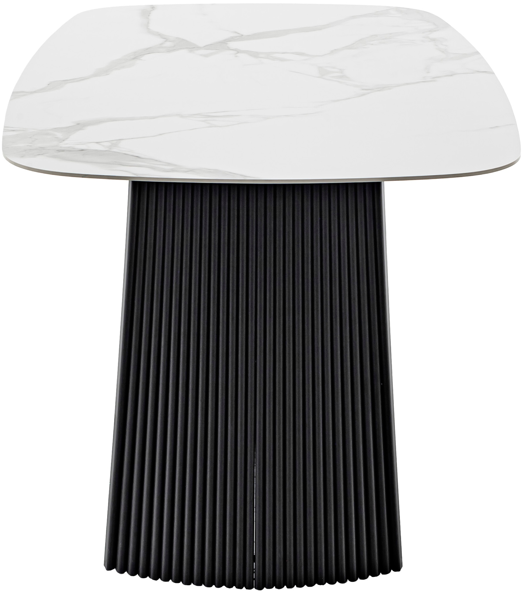 MCA furniture Esstisch »TOBELO Wangentisch 180x90cm«, (1 St.), Keramik, Metall, weiss marmoriert, dining table, 4-6 Personen