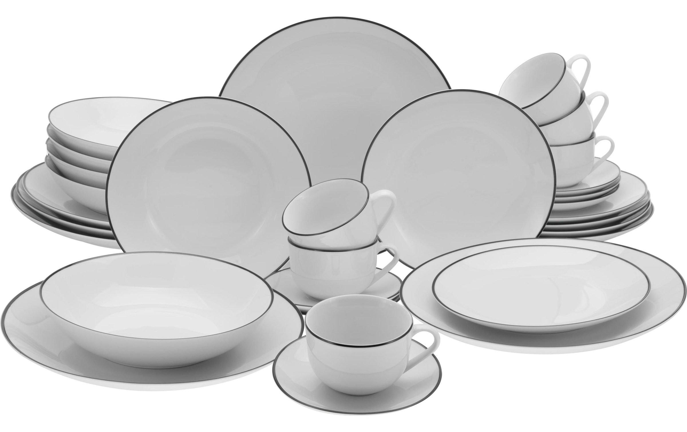 Image of CreaTable Kombiservice "Teller-Set Schwarz/Weiss"