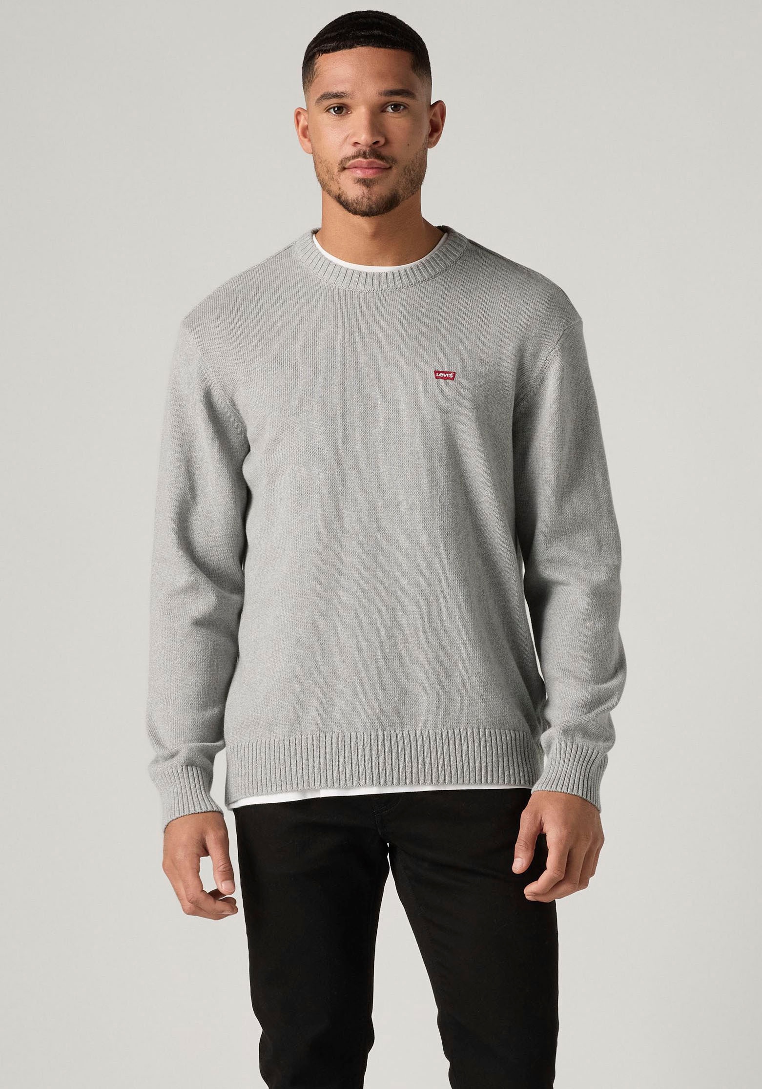 Image of Levis Strickpullover "CLASSIC HM SWEATER" mit Logostickerei und aus reiner Baumwolle