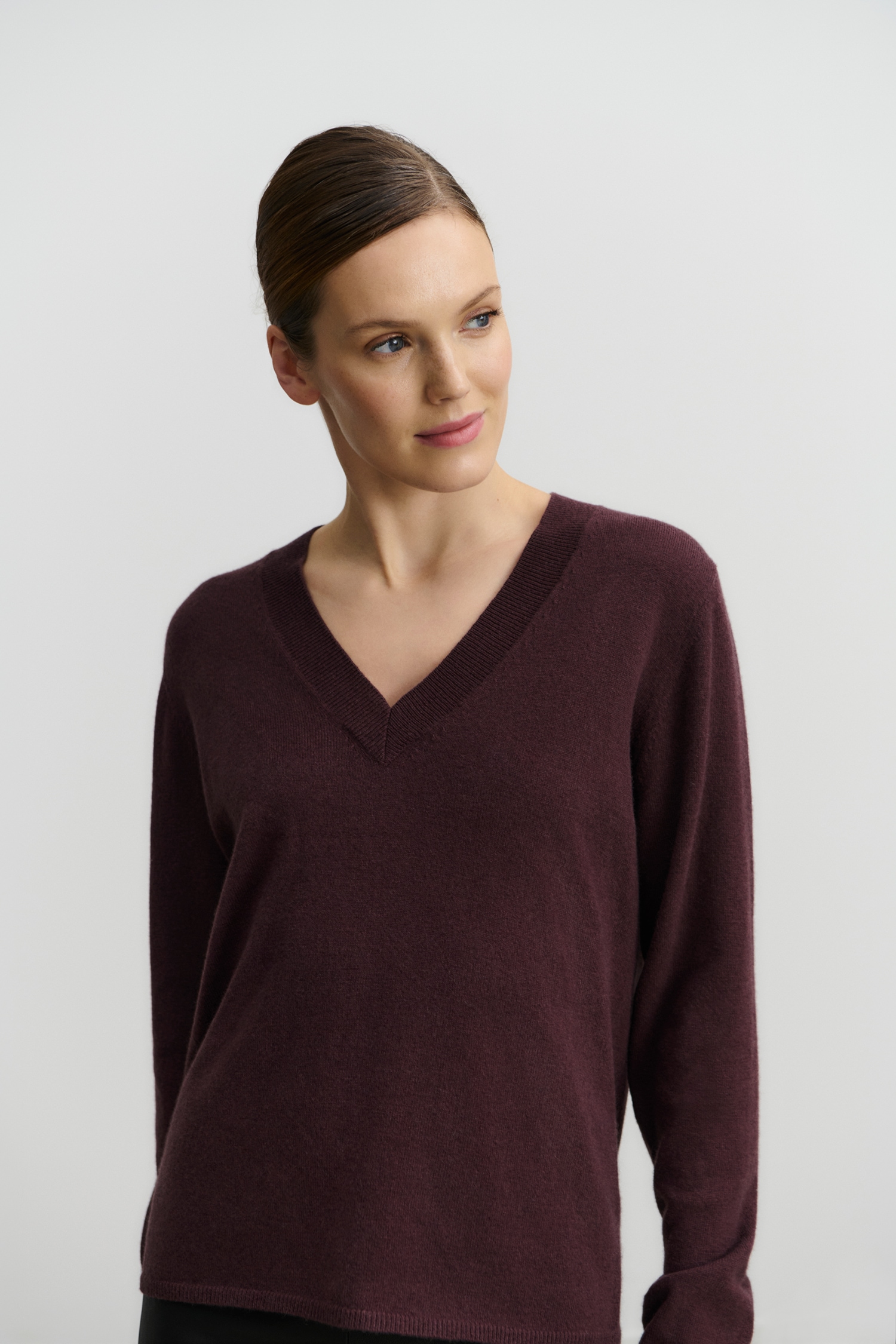 Image of rosemunde Wollpullover "Laica v-neck mit Wolle und Kaschmir" mit V-Ausschnitt und langen Ärmeln, Woll-Kaschmir-Mix