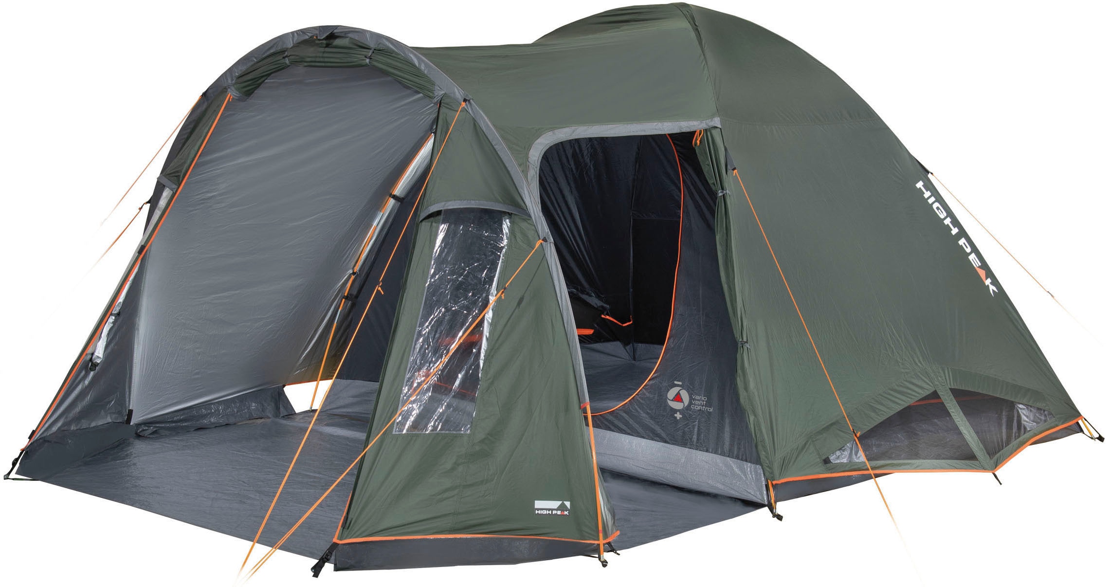 High Peak, Kuppelzelt »Zelt Tessin 5.1« 5 Personen, dunkelgrün, B/H/L: 330cm x 195cm x 390cm, Kuppelzelt