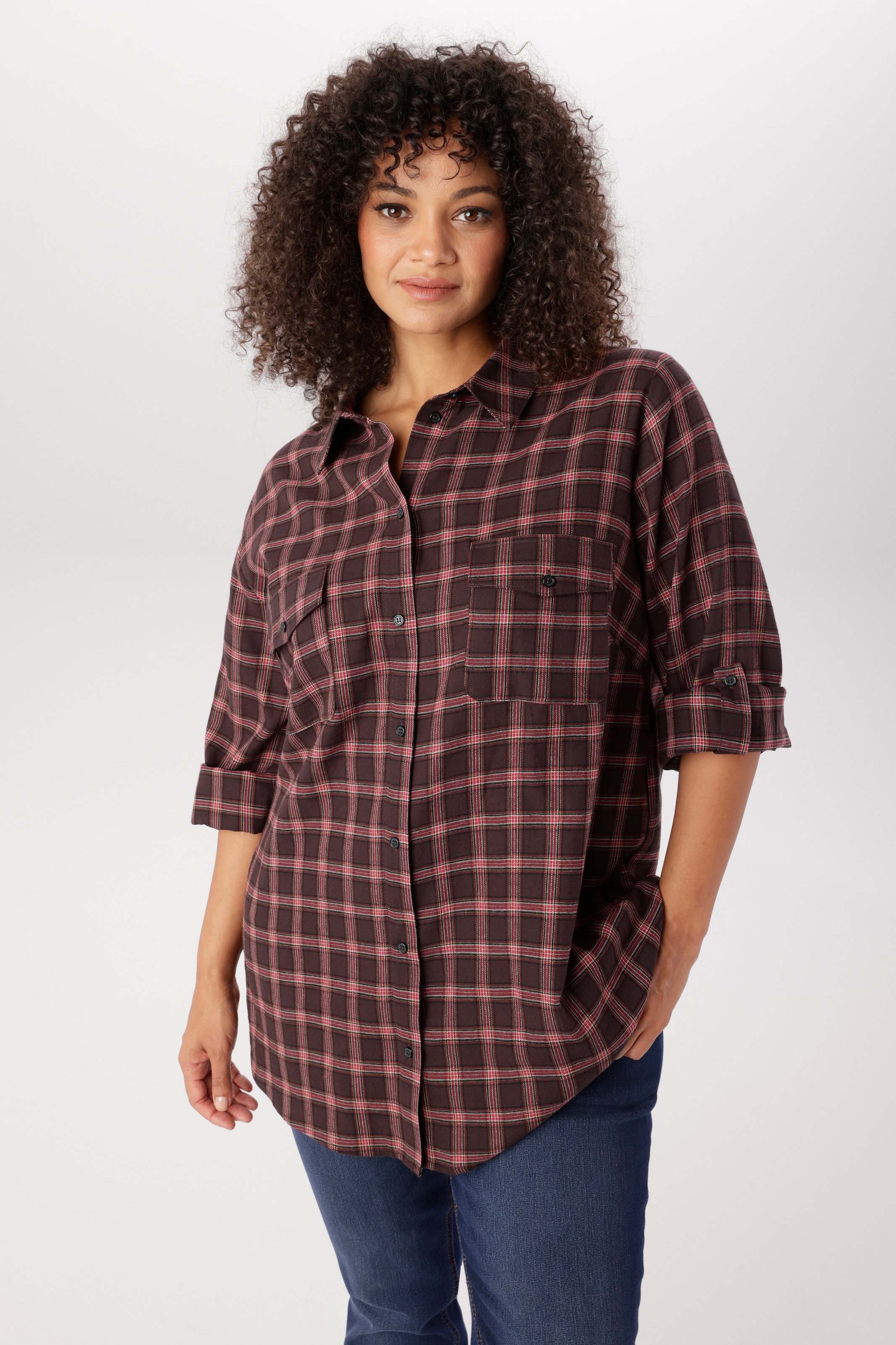 Image of Aniston PLUS Karobluse in trendiges Karodessin - NEUE KOLLEKTION