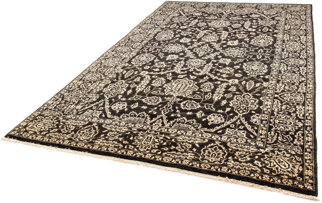 Image of morgenland Orientteppich »Ziegler - Modern - 283 x 183 cm - dunkelblau«, rechteckig, 6 mm Höhe, Wohnzimmer, Handgeknüpft, Einzelstück mit Zertifikat bei Ackermann Versand Schweiz