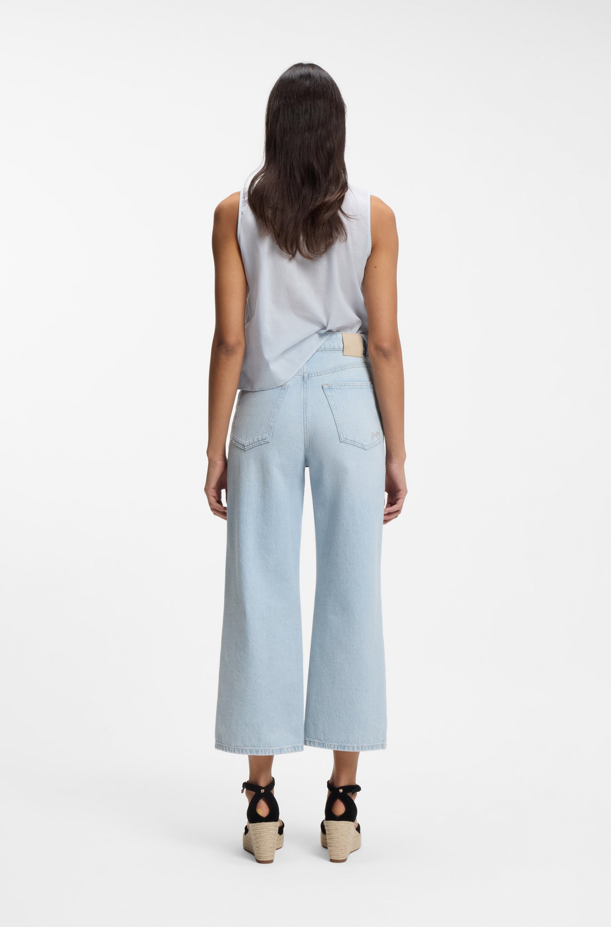 BOSS ORANGE Straight-Jeans »MARLENE CROP Premium Damenmode« High Rise in verkürzter Länge