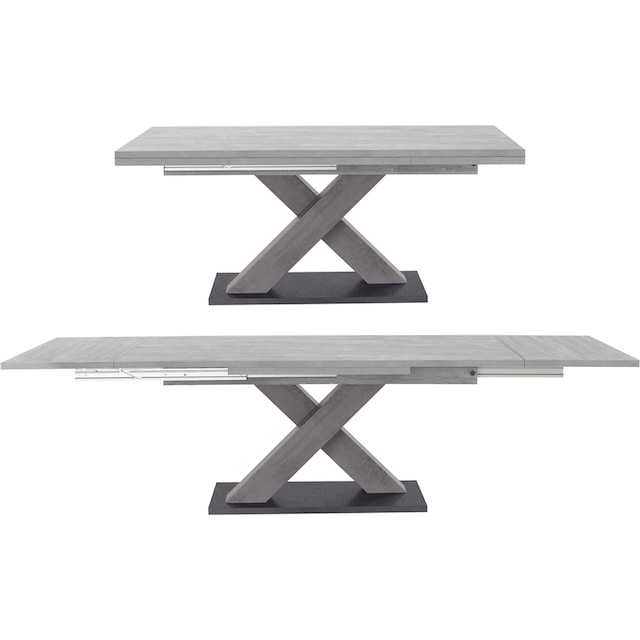 Mäusbacher Esstisch »Komfort C«, mit X-Gestell in graphit und mit  Auszugsfunktion, Breite 180-280 cm jetzt kaufen