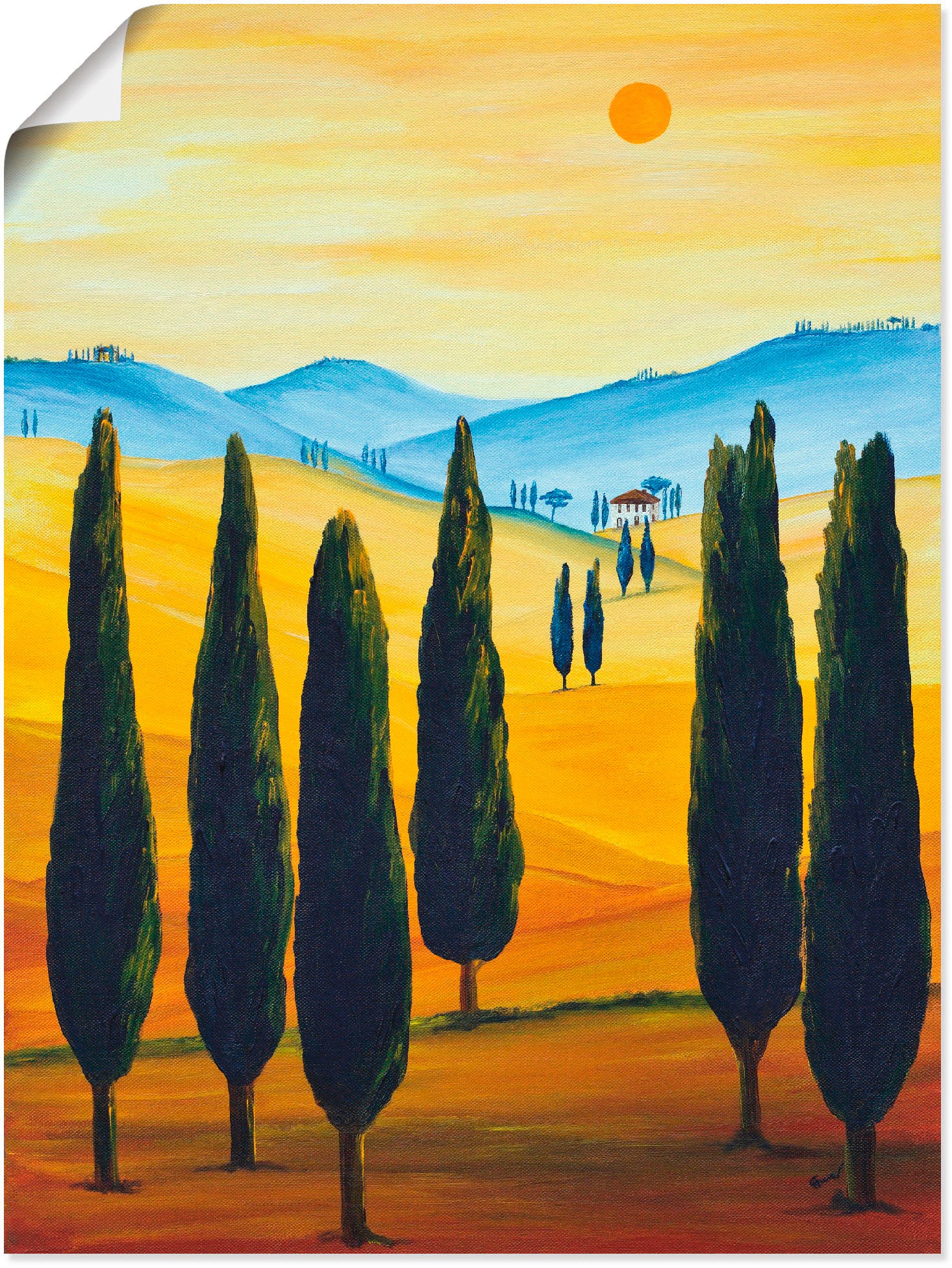 Image of Artland Wandbild »Sehnsucht nach der Toskana«, Europa, (1 St.), in vielen Grössen & Produktarten - Alubild / Outdoorbild für den Aussenbereich, Leinwandbild, Poster, Wandaufkleber / Wandtattoo auch für Badezimmer geeignet bei Ackermann Versand Schweiz