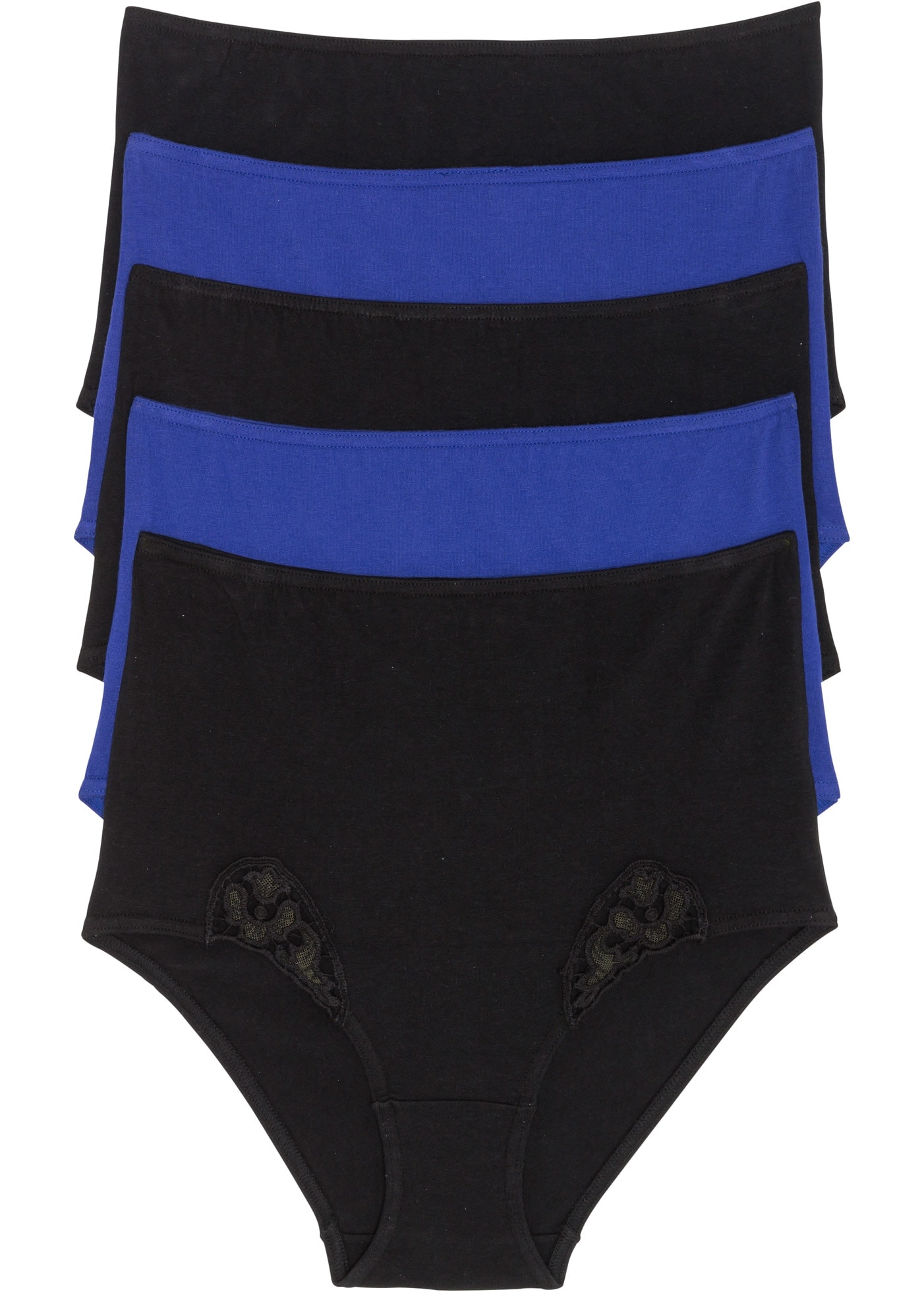 Image of bonprix Taillenslip Packung, 5 Stk. klassischer Stil, vorderseitige Beinausschnitte, 5er-Pack