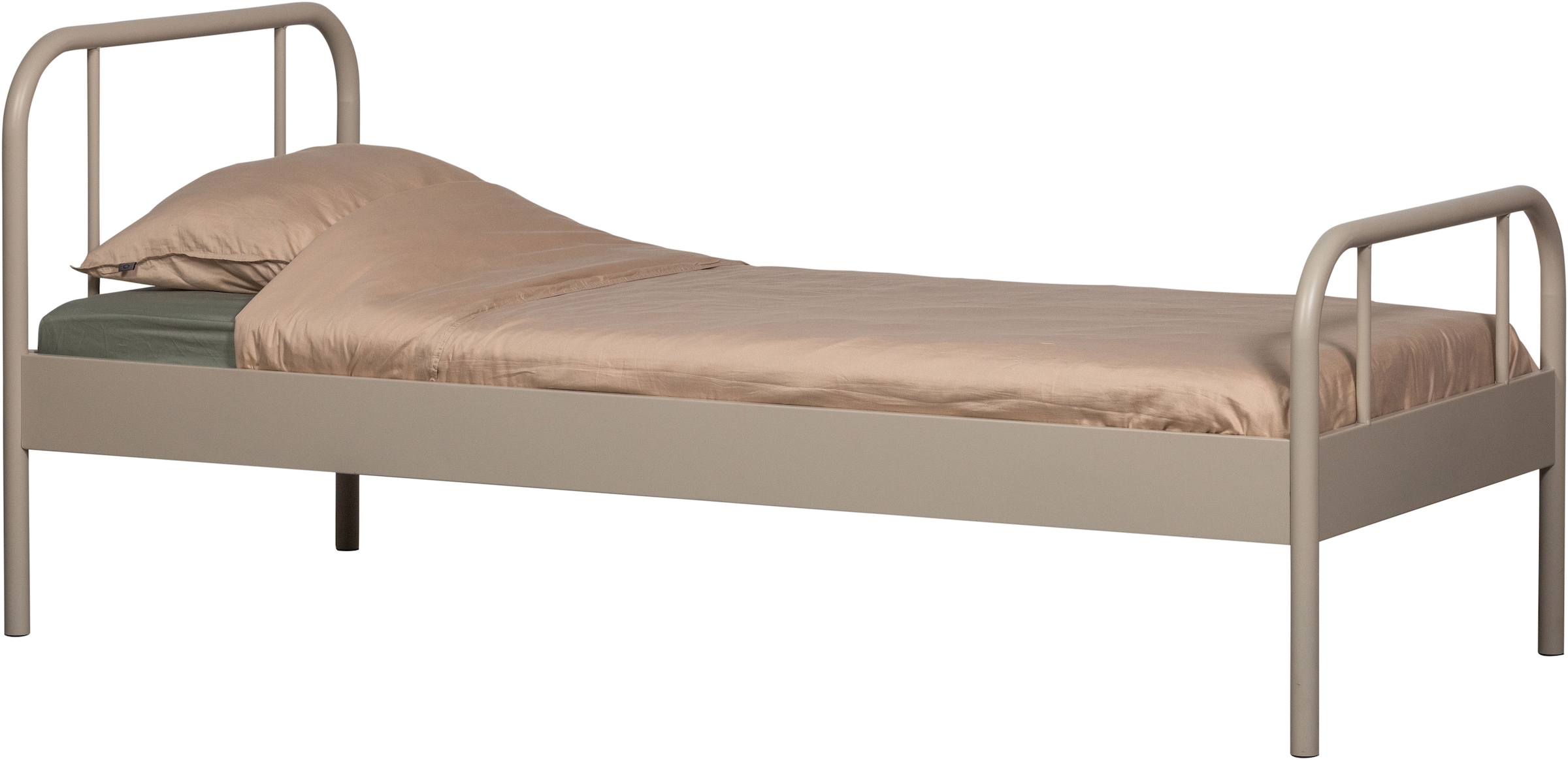 Image of WOOOD Bettgestell "Mata Stahlrahmen pulverbeschichtet, H 90 x B 208 x T 95 cm" Matratzenmass 90x200 cm, einfach zu montierbar, Pfleiglicht