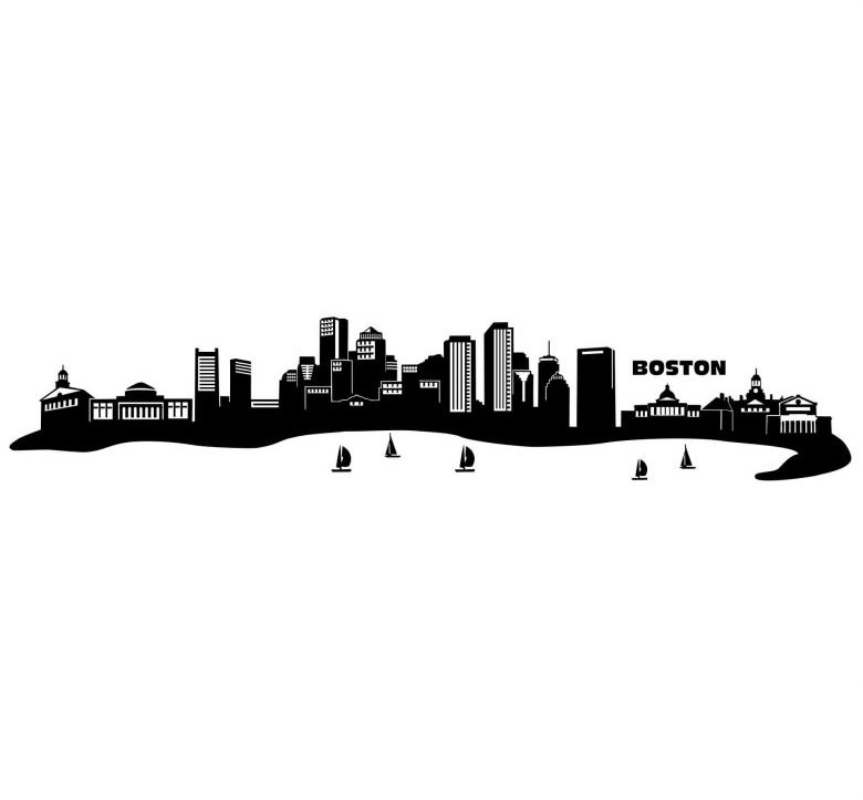 Image of Wall-Art Wandtattoo »XXL Stadt Skyline Boston 120cm«, (1 St.) bei Ackermann Versand Schweiz