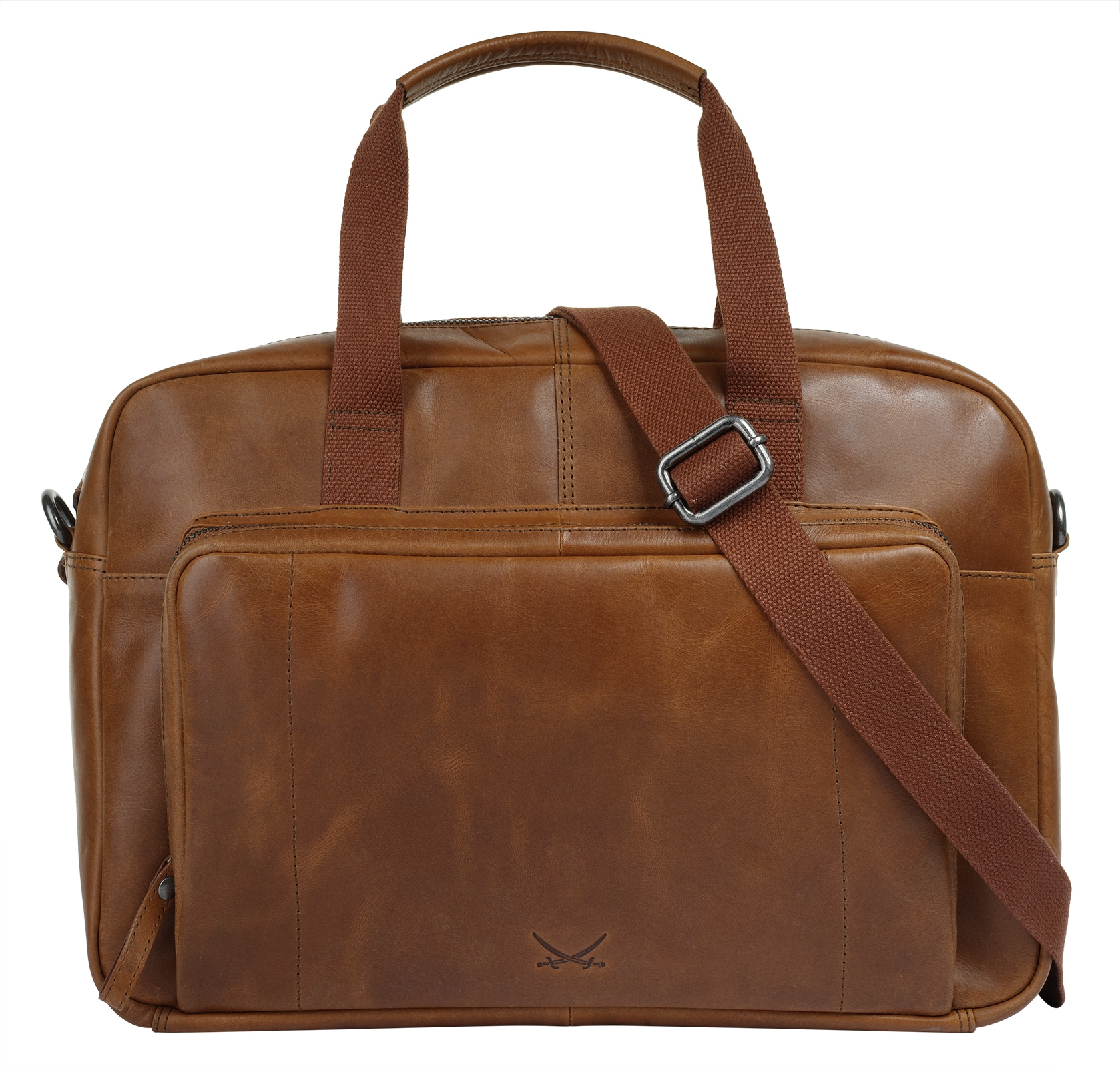 Image of Sansibar Aktentasche "SANSIBAR Herren, Damen BUSINESSBAG BLACK echt Leder" echt Leder