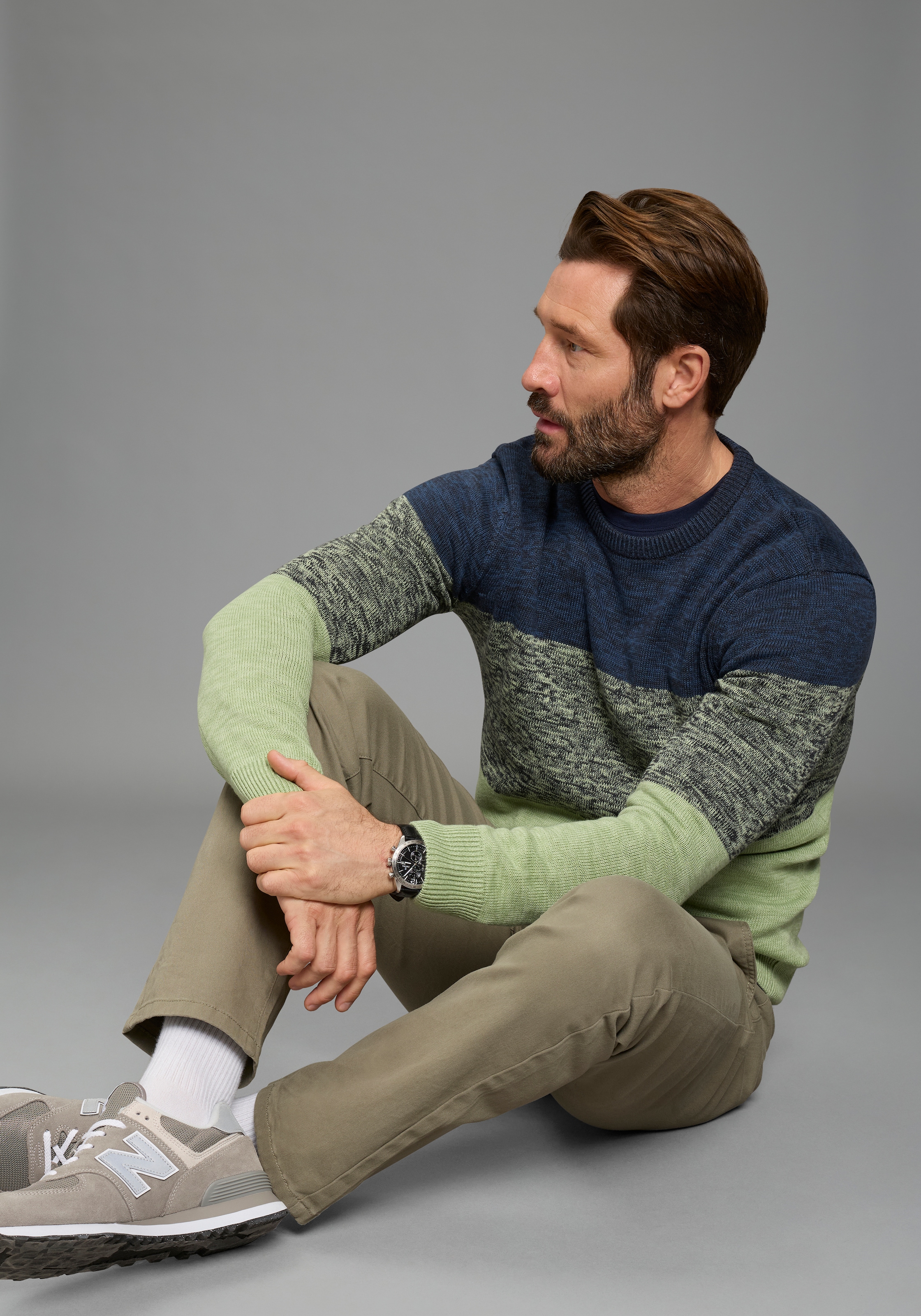 Man's World Rundhalspullover »Bis Grösse 5 XL, in vielen  Farben!  Preis- Leistungsbestseller« mehrfarbig, bequeme Passform