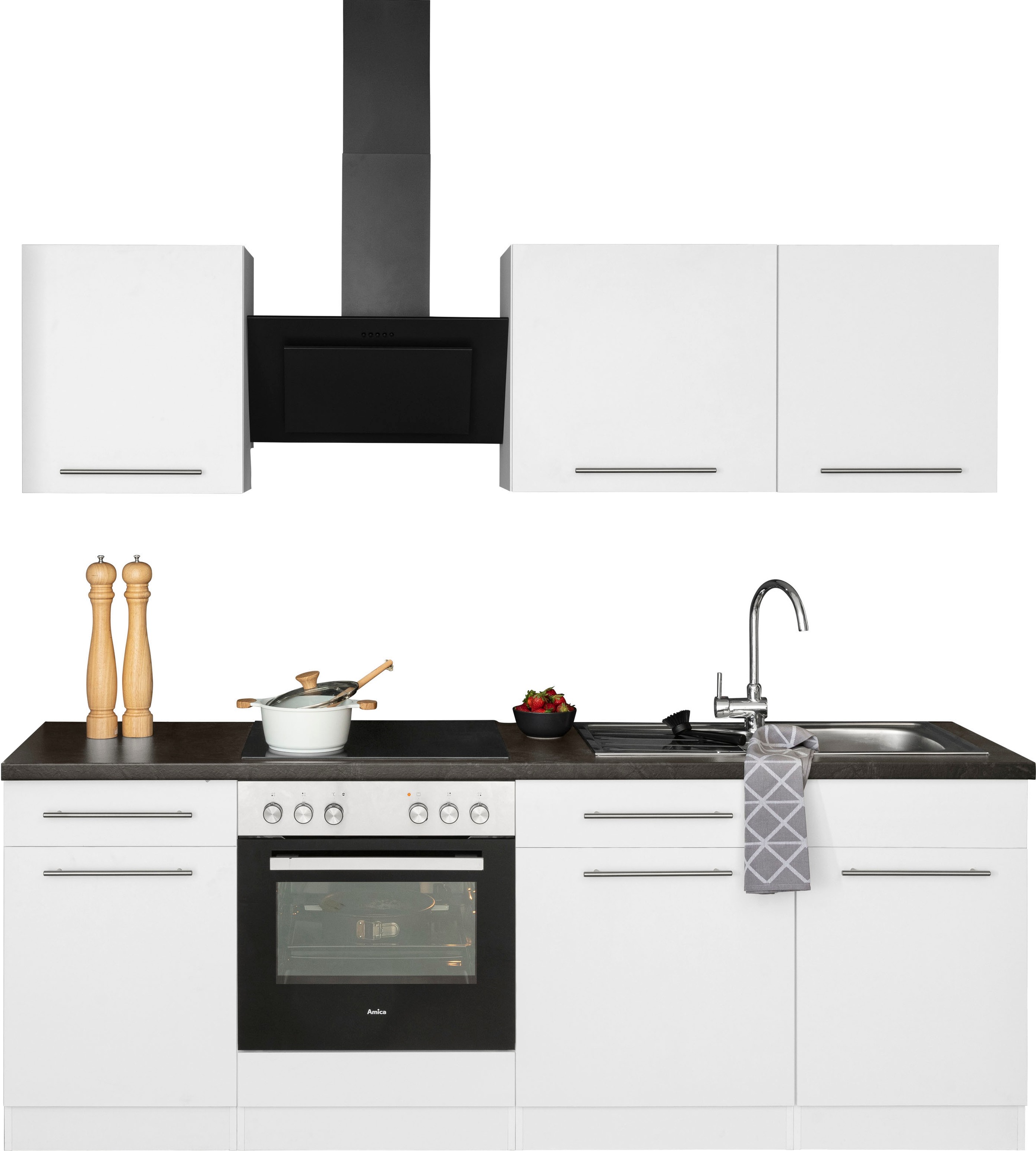 wiho Küchen Küchenzeile "Unna" ohne E-Geräte, Breite 220 cm