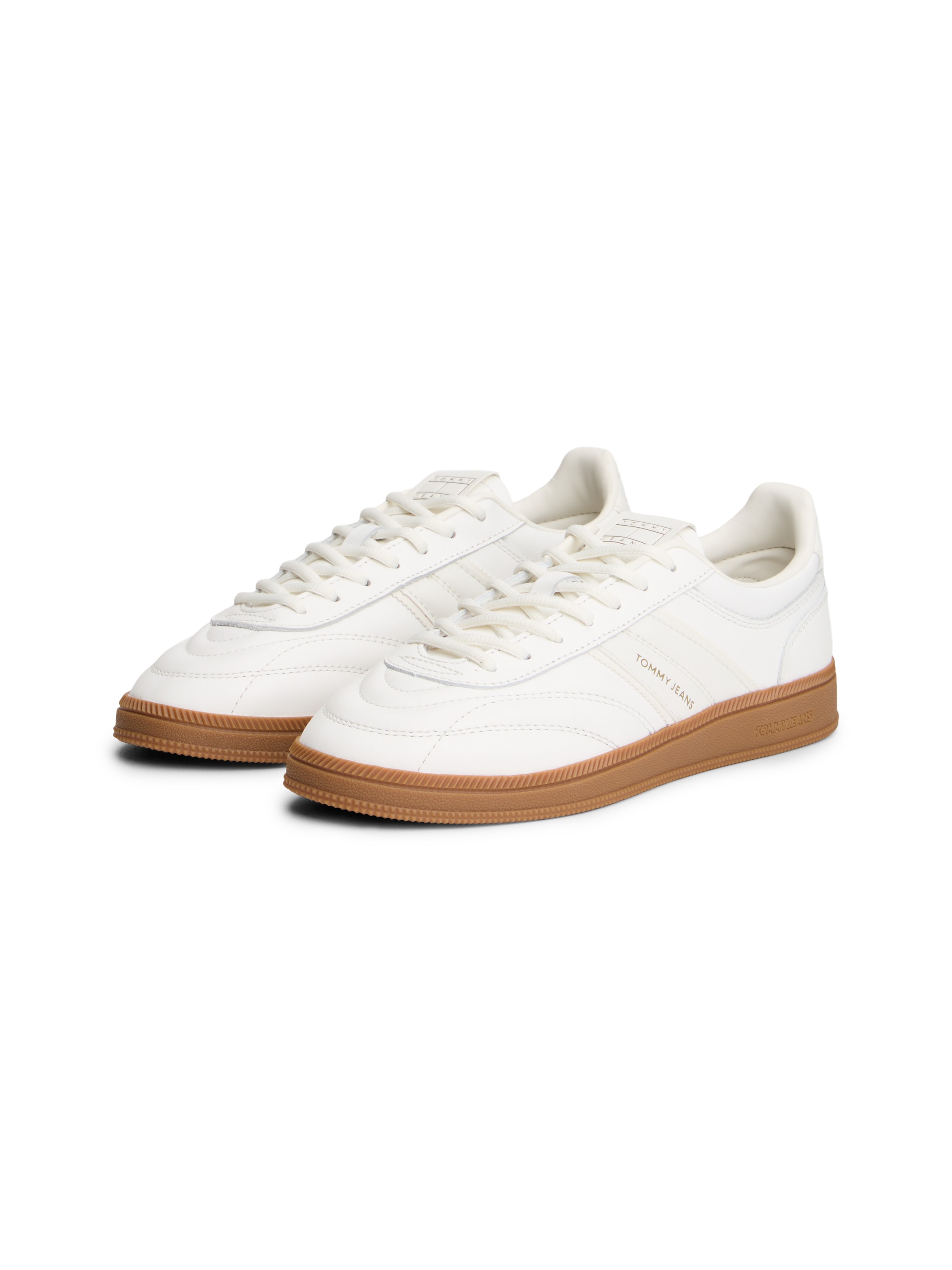 Image of Tommy Jeans Keilsneaker "THE GREENWICH EDGE LEATHER" Freizeitschuh, Halbschuh, Schnürschuh mit Ziersteppung