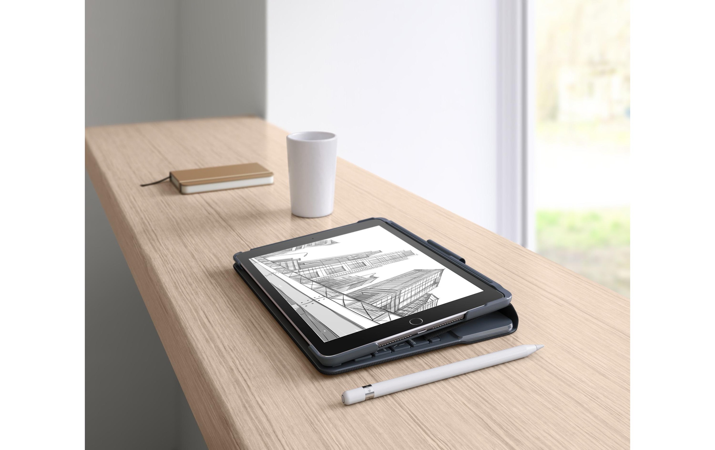 Logitech Tablet-Tastatur »Cover Slim Folio iPad 5th/6th Gen«