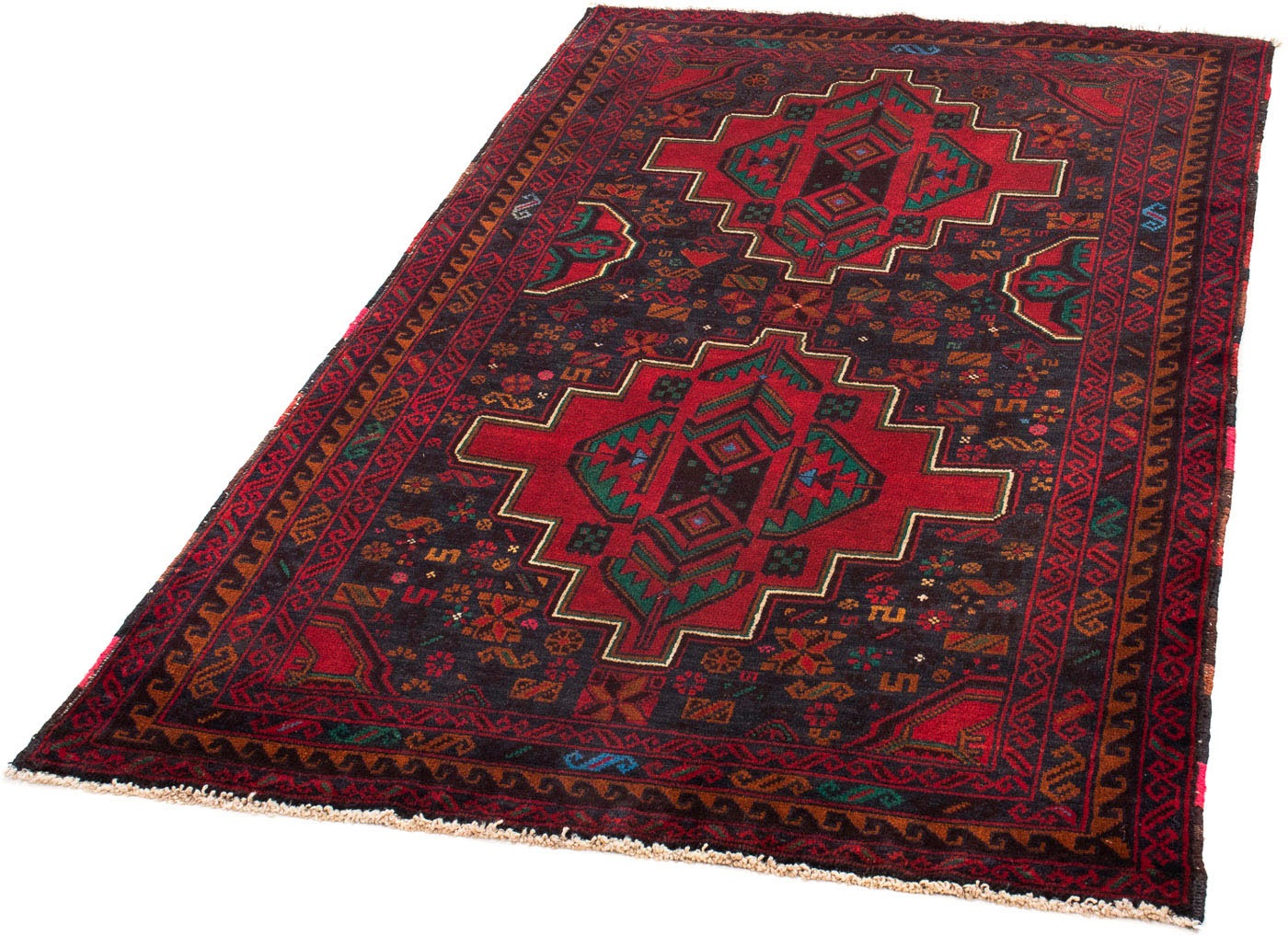 Image of morgenland Orientteppich »Belutsch - 149 x 89 cm - dunkelrot«, rechteckig, 8 mm Höhe, Wohnzimmer, Handgeknüpft, Einzelstück mit Zertifikat bei Ackermann Versand Schweiz