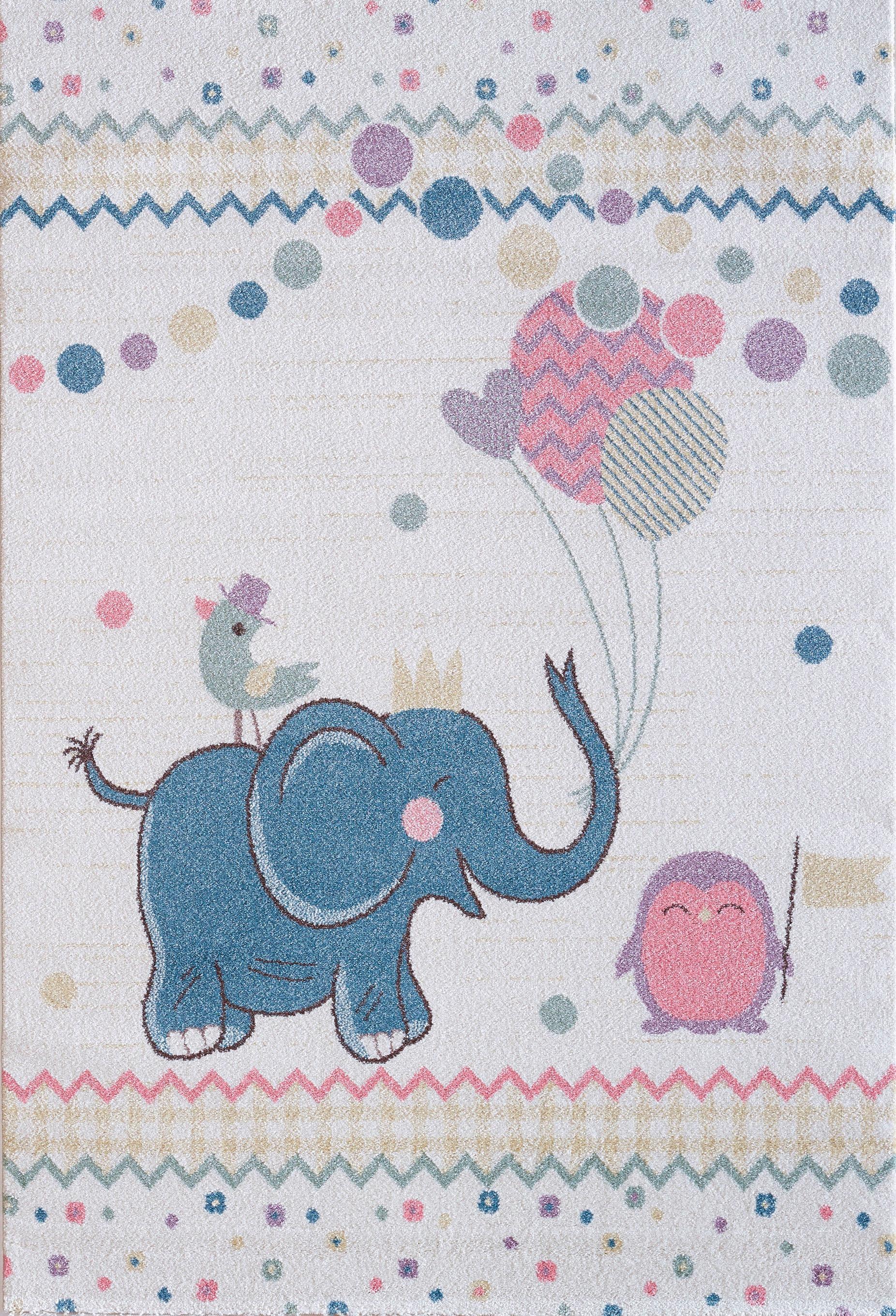 Image of Sanat Kinderteppich »Luna Kids 4611«, rechteckig, 12 mm Höhe, Kinderzimmer, Kurzflor, Elefant bei Ackermann Versand Schweiz