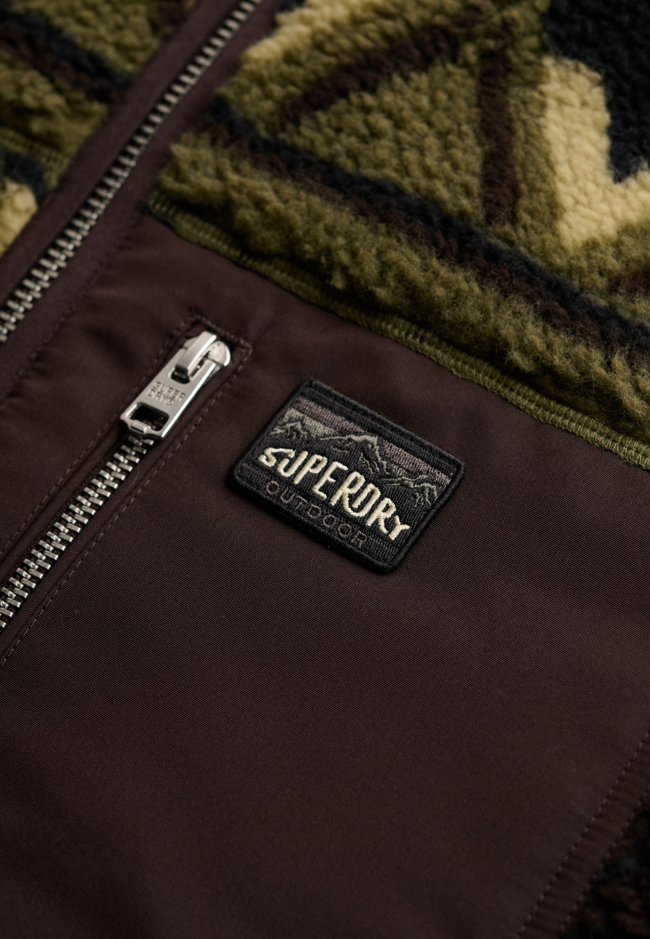 Superdry Veste sweat »ABSTRACT FLEECE ZIP THROUGH« Kunstfaser, relaxed fit