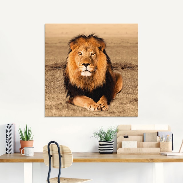 Artland Glasbild »Löwe«, Wildtiere, (1 St.) günstig kaufen