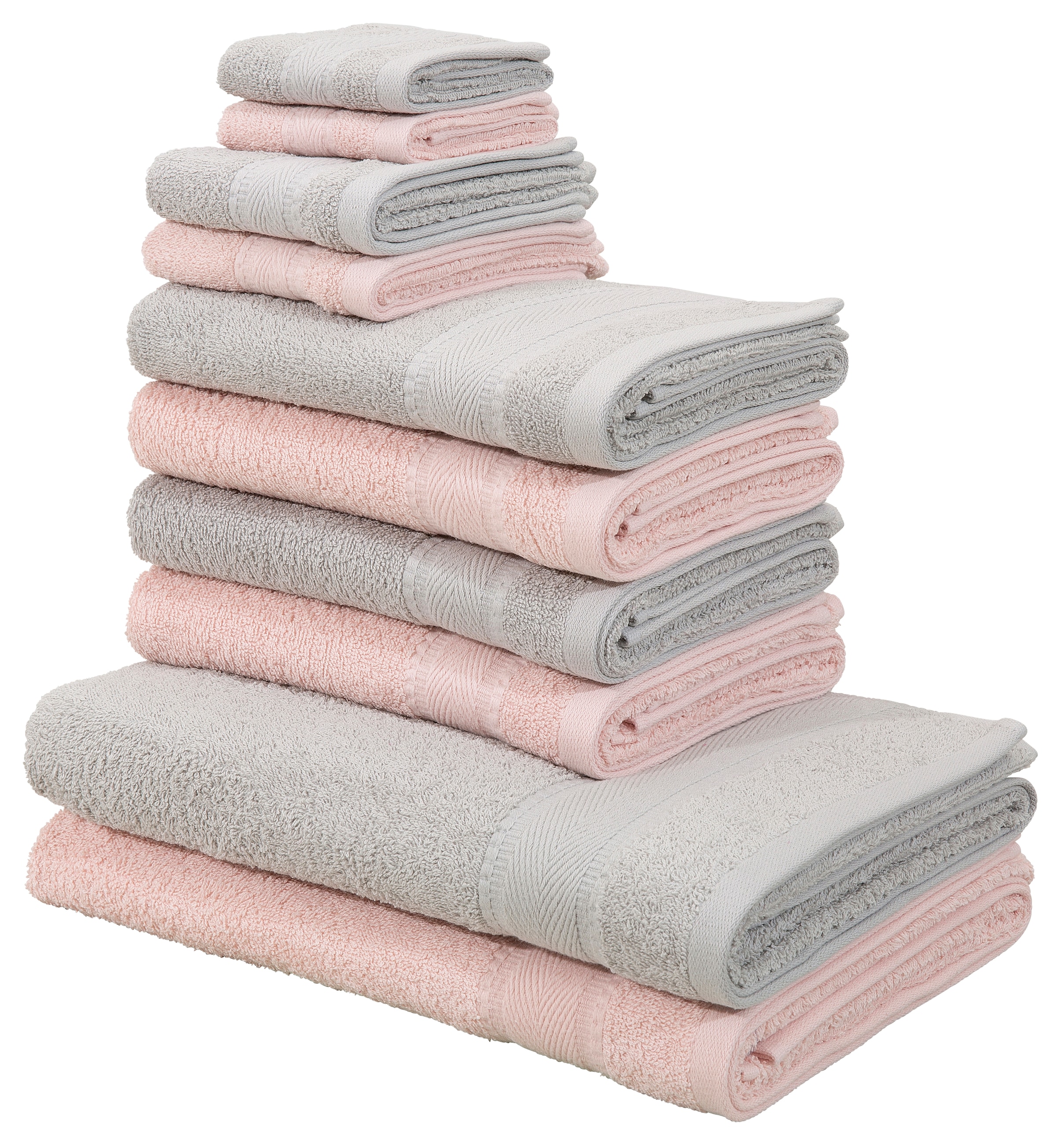 my home Handtuch Handtücher Set kaufen mit weich, Bordüre 100% Baumwolle, Set, tlg., Walkfrottee, 10 aus »Afri«