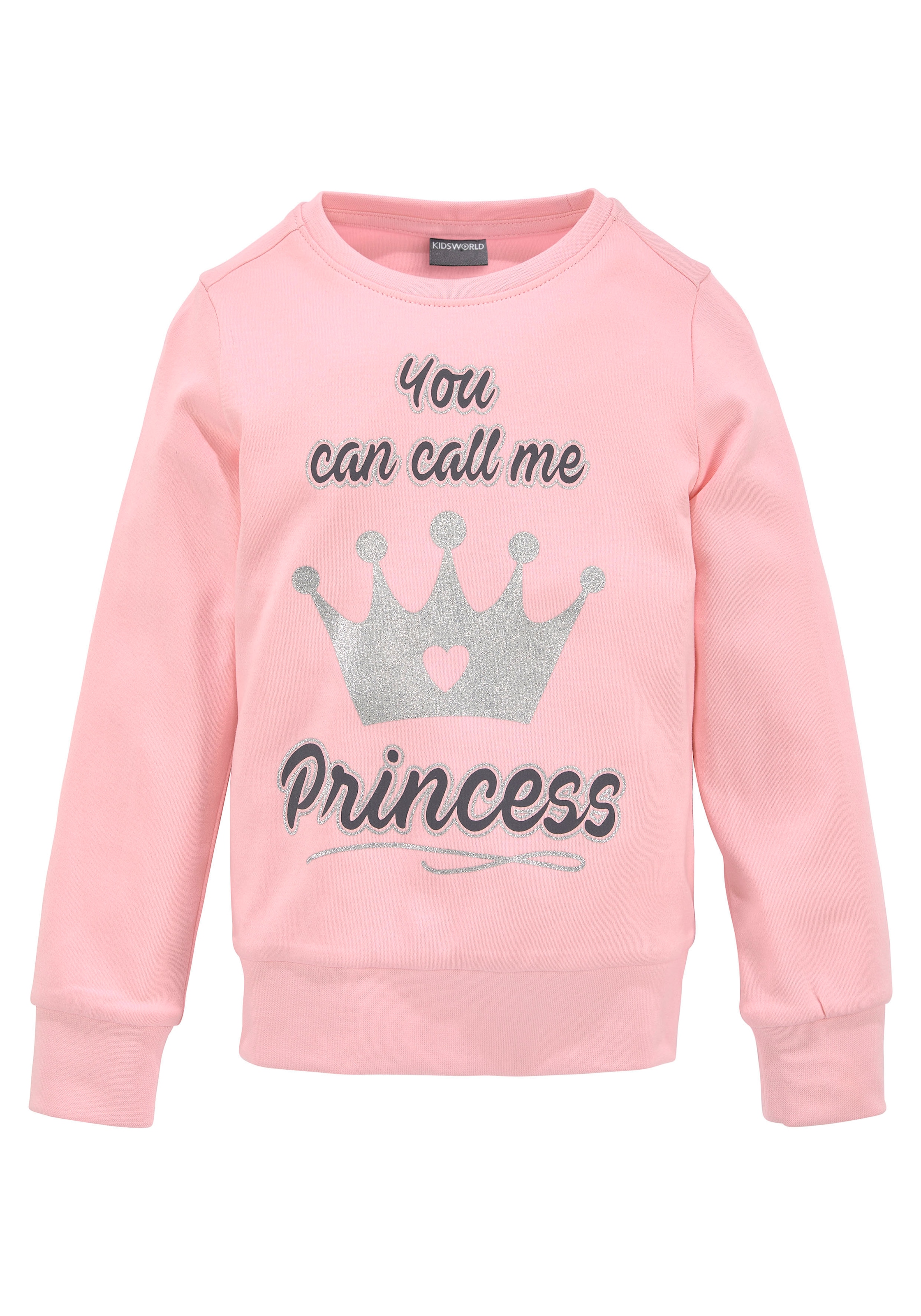 KIDSWORLD Langarmshirt »YOU CAN CALL ME PRINCESS«, mit niedlichem Glitzerprint