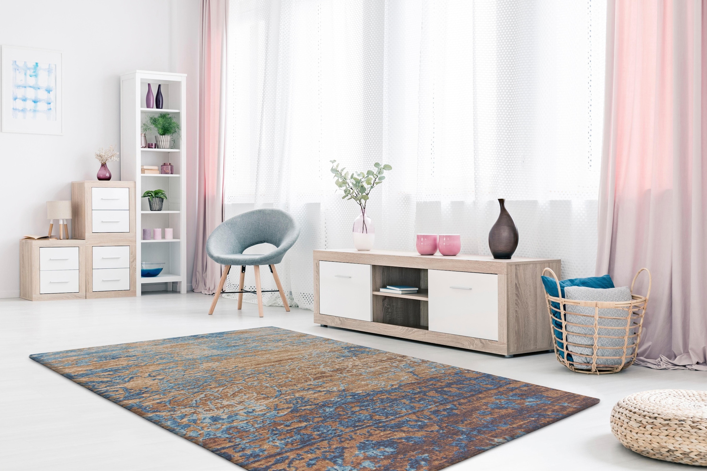 calo-deluxe Tapis »Ophir 987« Rectangulaire 8 mm Höhe Kurzflor, Wohnzimmer