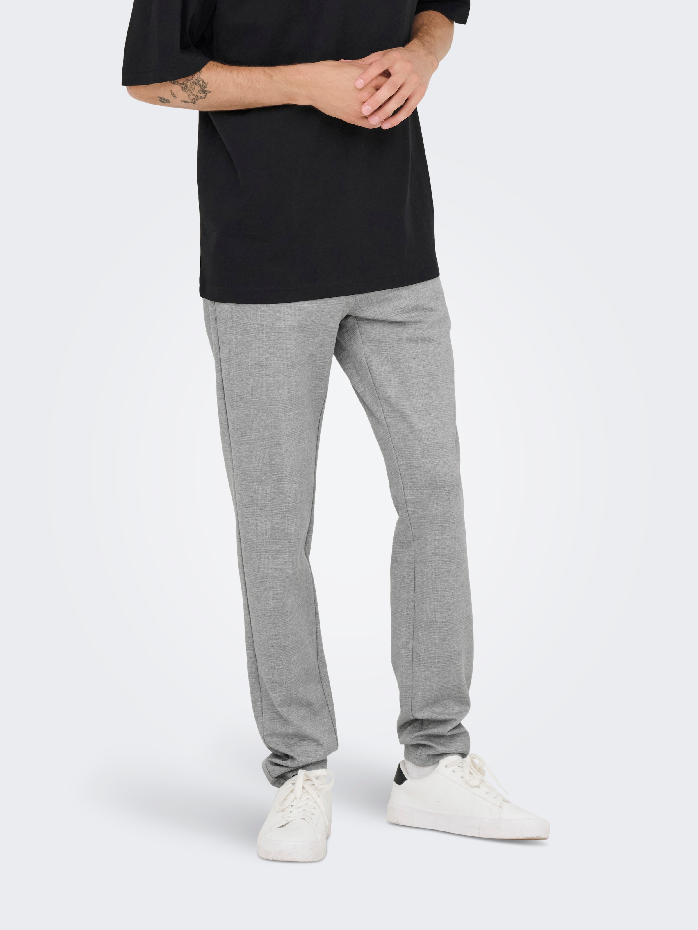 Image of ONLY & SONS Chinohose "ONSMARK SLIM CHECK PANTS 9887 NOOS"