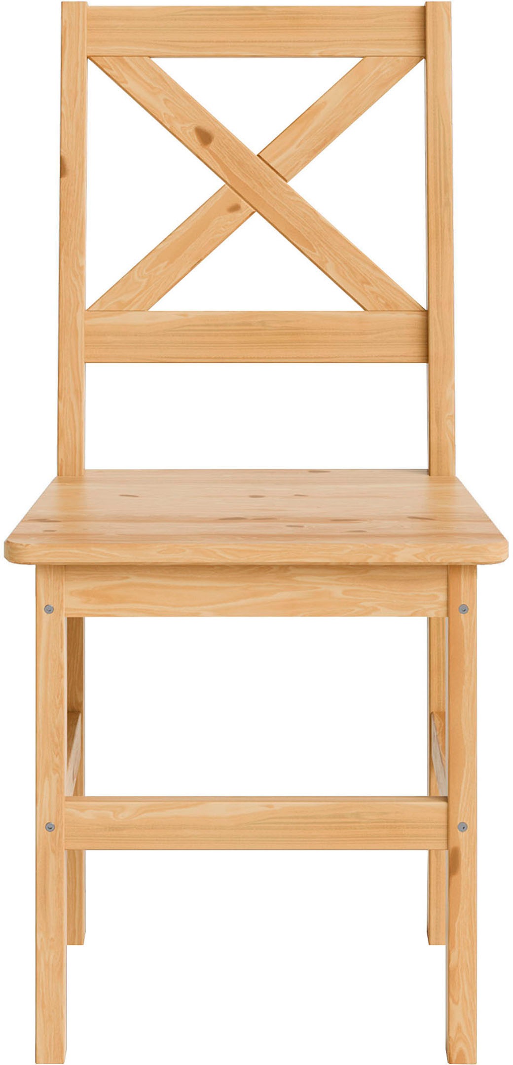Home affaire 4-Fussstuhl »Malmö«, (Set), 2 St., Holzstuhl Kiefer Massivholz naturfarbig, erhältich als 2er und 4er-Set