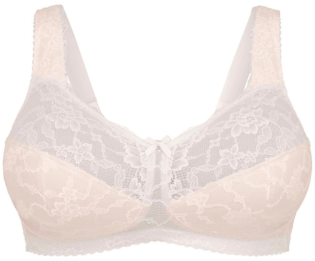 Rosa Faia Bügelloser BH »Bobette Komfort BH«, ohne Bügel, mit Spitze, 3-geteilten Cups, Komfortträger, feminin