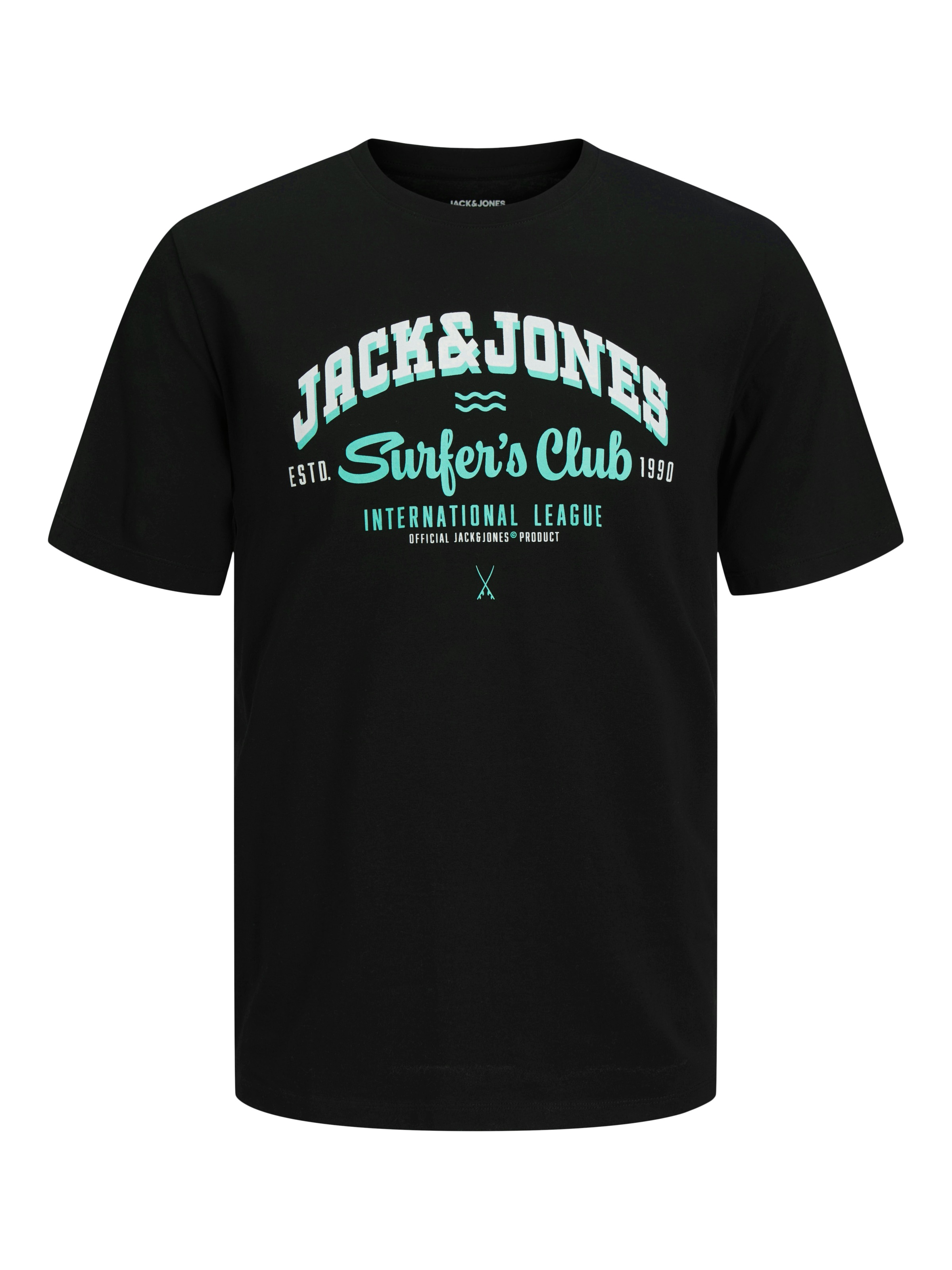 Jack & Jones Rundhalsshirt »JJELOGO TEE SS O-NECK 2 COL SS25 5PK MP«, (Packung, 5 tlg.)