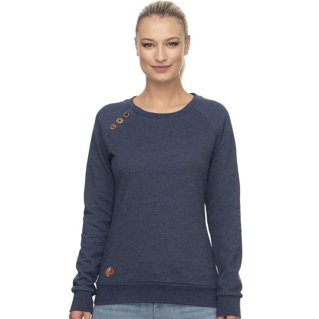 Ragwear Sweatshirt »DARIA«, mit Ragwear Knopf-Design: Venusblume