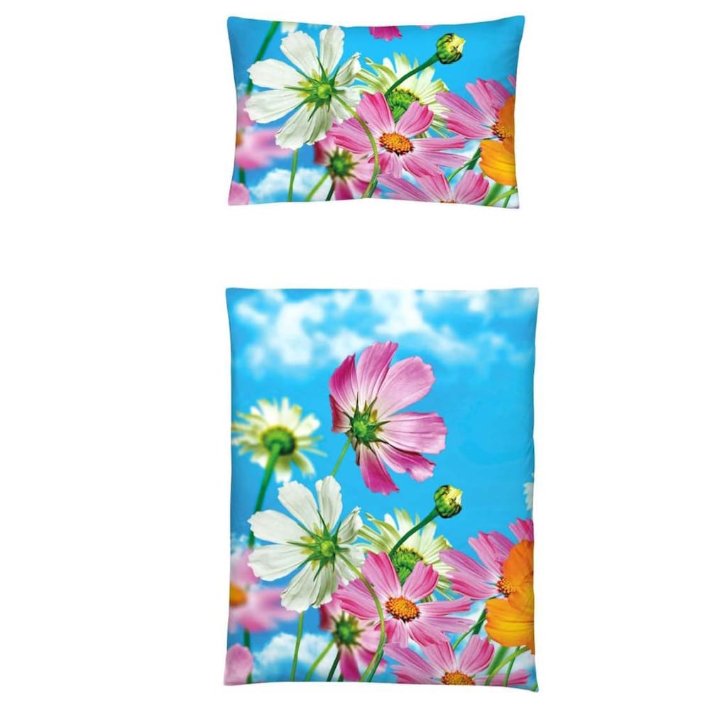 HOME FASHION Bettbezug »Blume, Renforcé«, (1 St.), floraler Digitaldruck