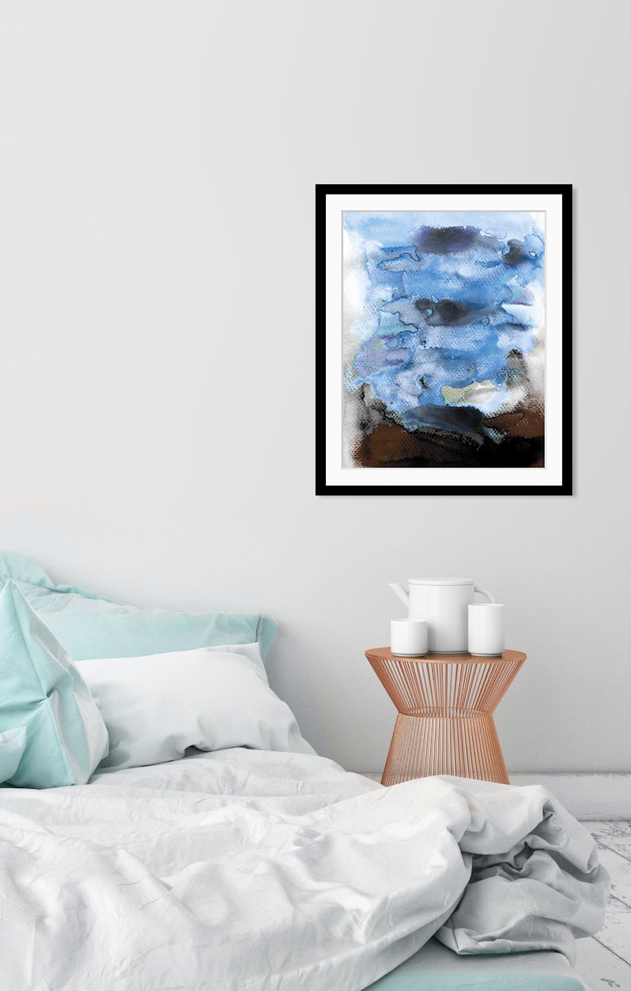 Image of queence Bild "Angelina" Abstrakt Figuren Gemälde Kunst Modern 1 Stk. tlg. HD Premium Poster-Druck inkl. Holzrahmen