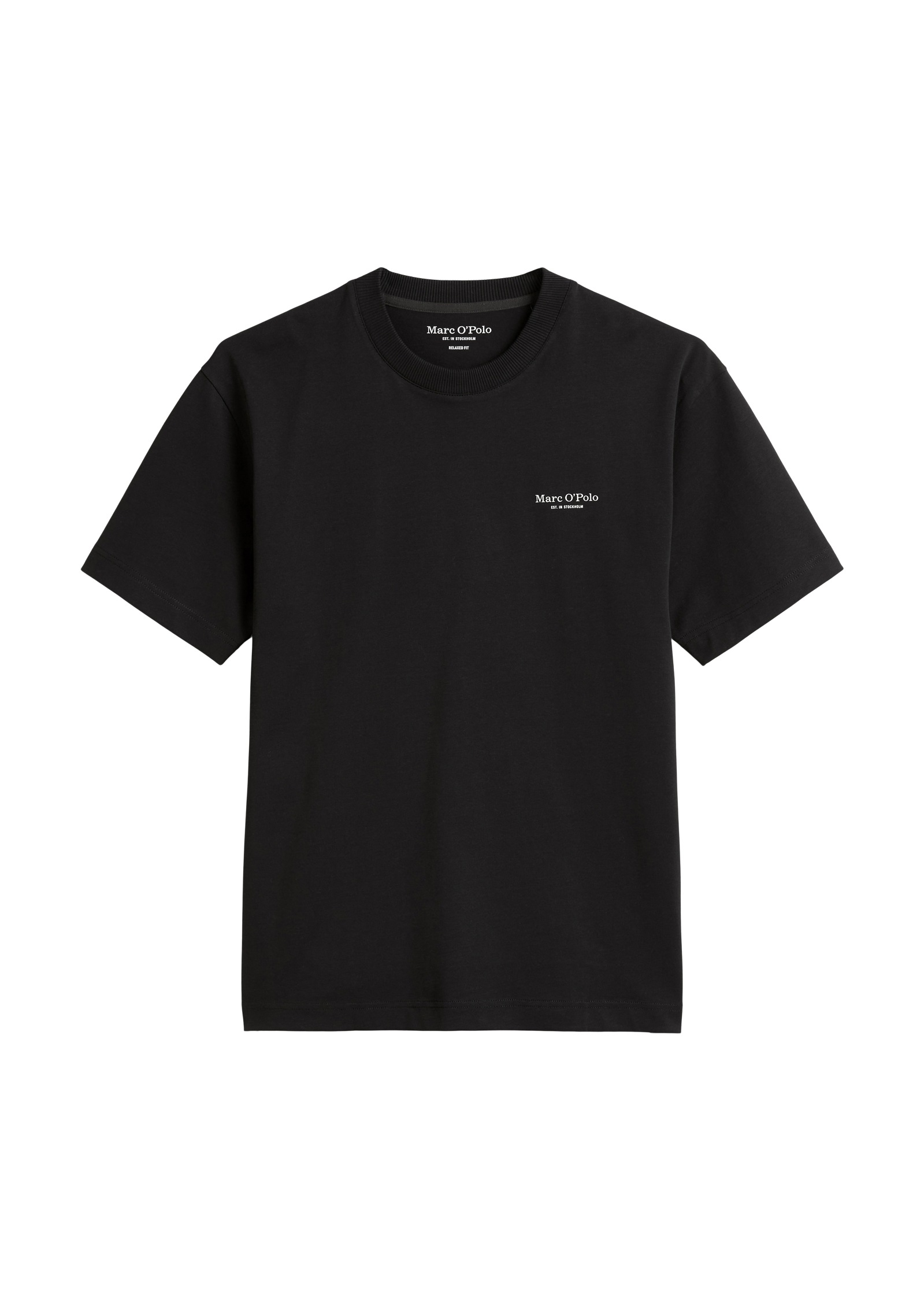 Marc O'Polo T-Shirt, mit markantem Rücken-Print und Logoprint seitlich auf der Brust