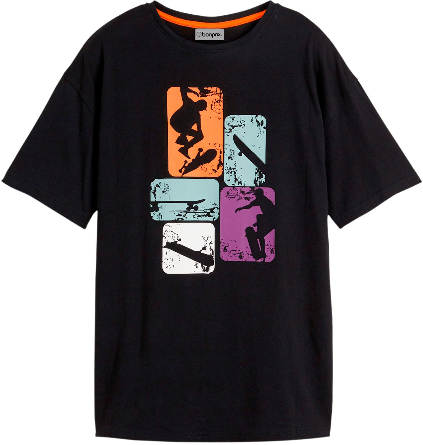 bonprix T-Shirt »T-Shirt aus reiner Baumwolle« lockere Passform, Kurzarm-Design, aus reiner Baumwolle