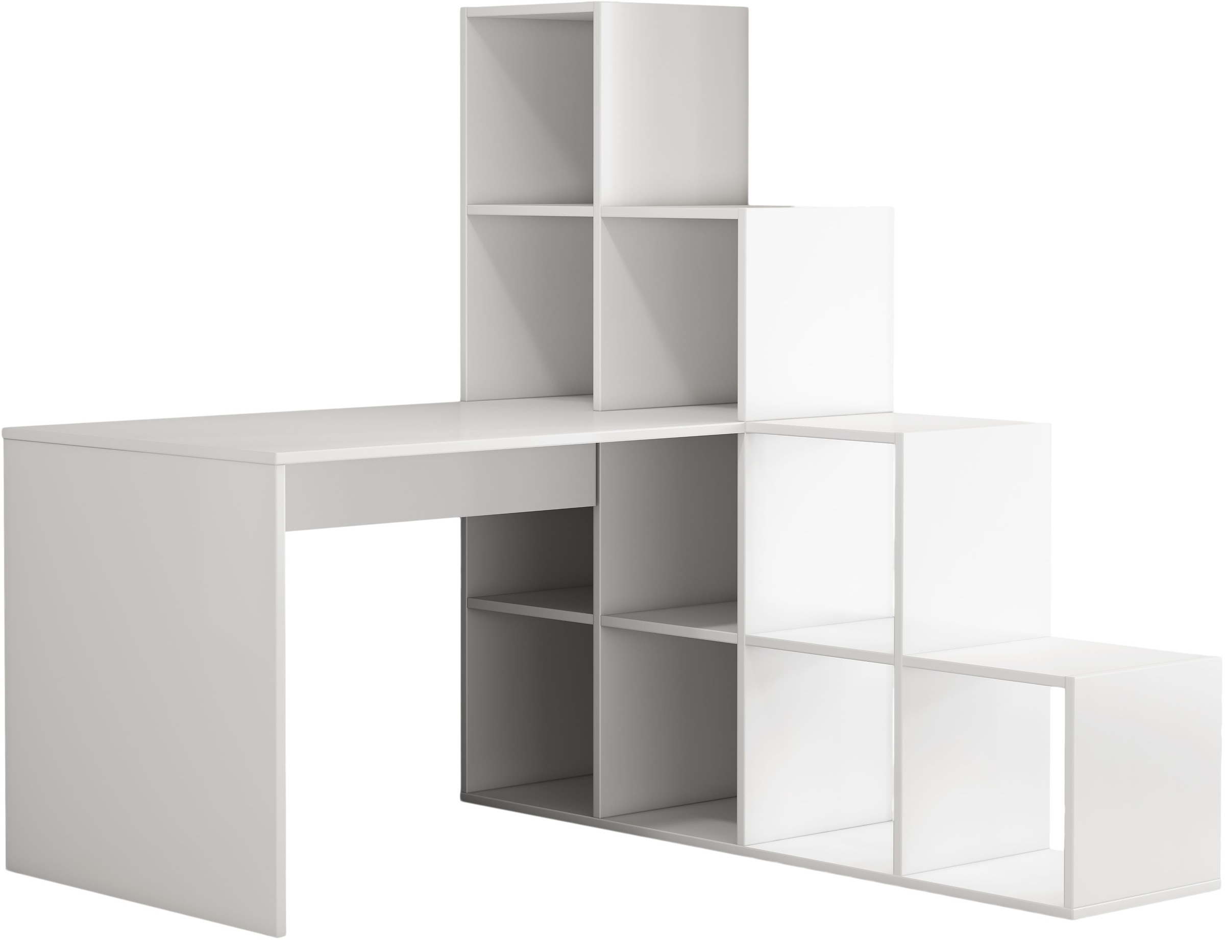 Image of GOODproduct Regal-Schreibtisch "Ciela" flexible Aufstellmöglichkeiten, wechselseitig montierbar, B. 137 cm