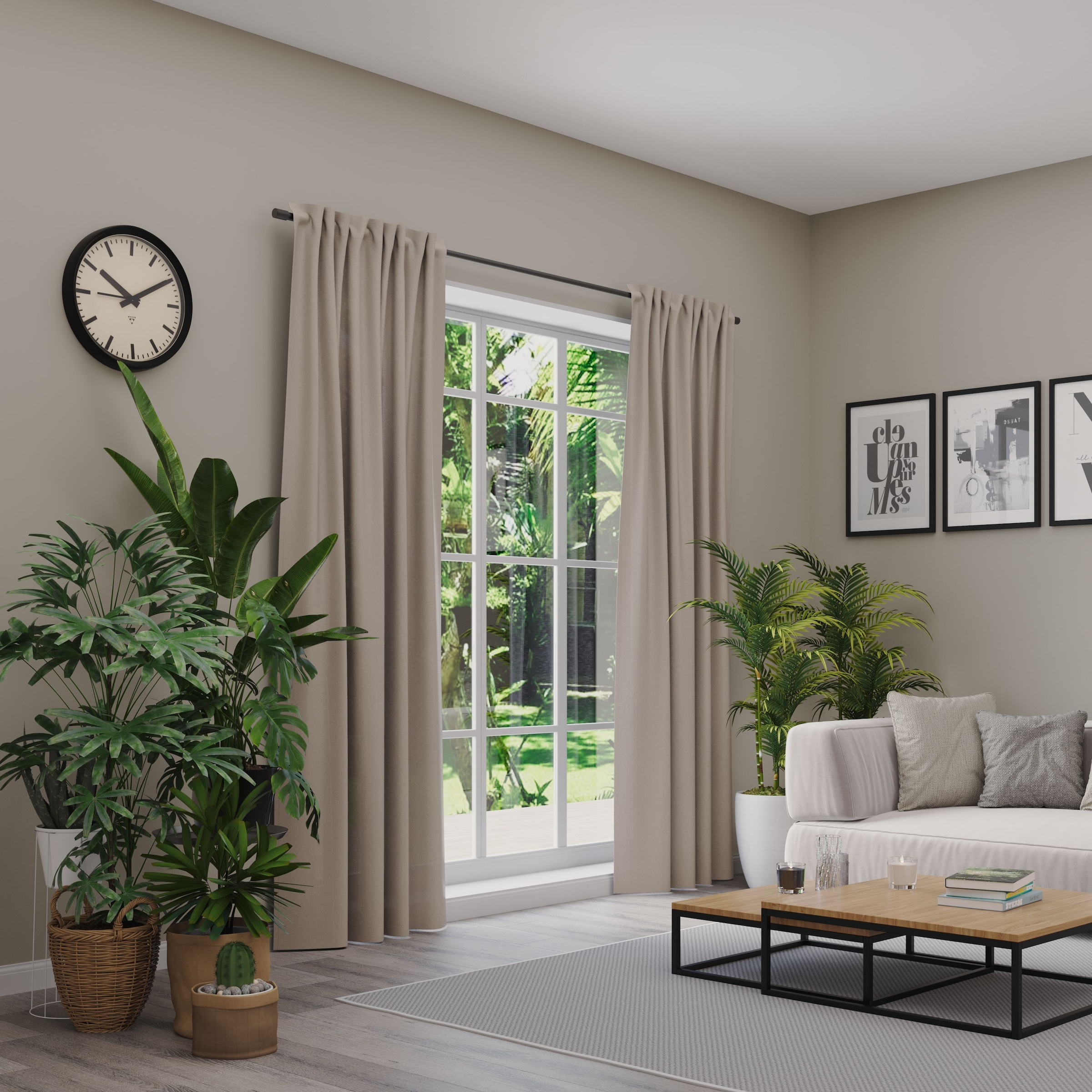 Neutex for you! Vorhang »Linessa« verdeckte Schlaufen 1 Stk. tlg. HxB: 245x137, Schal mit verdeckten Schlaufen