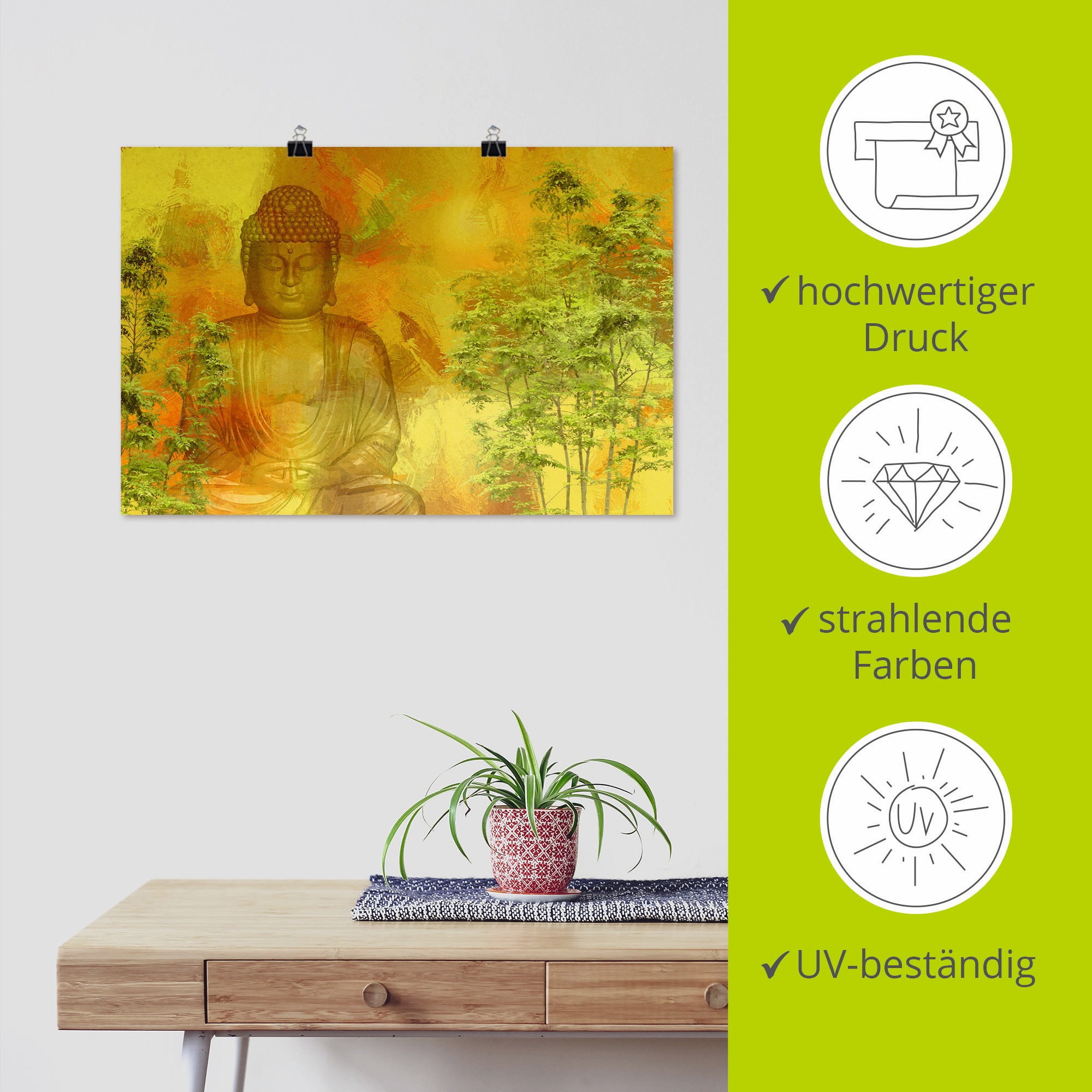 Artland Wandbild »Kraft sammeln«, Religion, (1 St.), als Alubild, Outdoorbild, Leinwandbild, Poster in verschied. Grössen