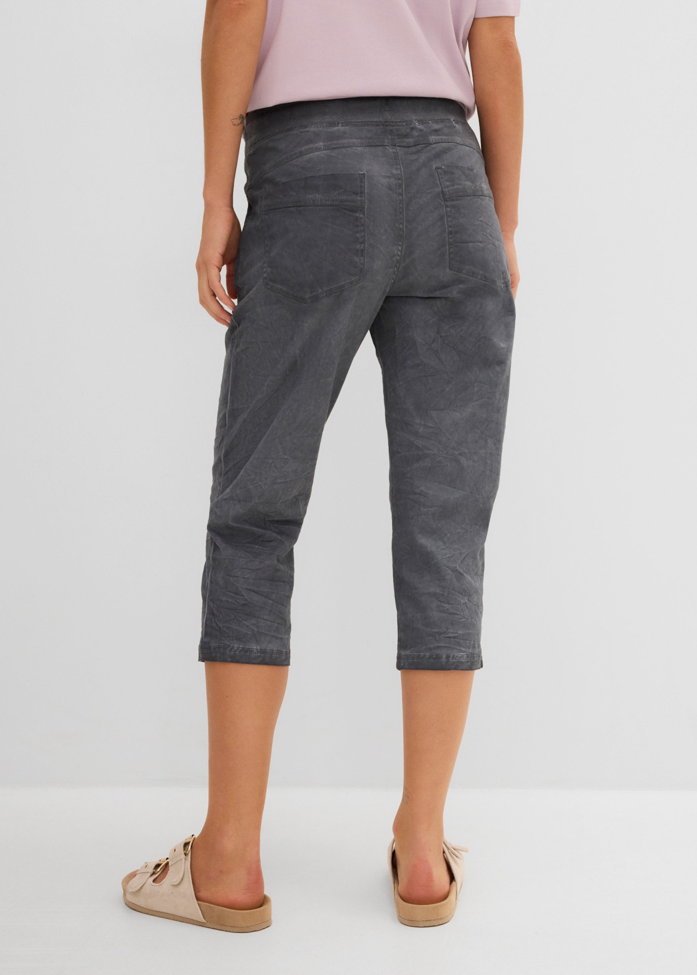 bonprix 3/4-Hose  mit modischer Waschung, lockere Passform