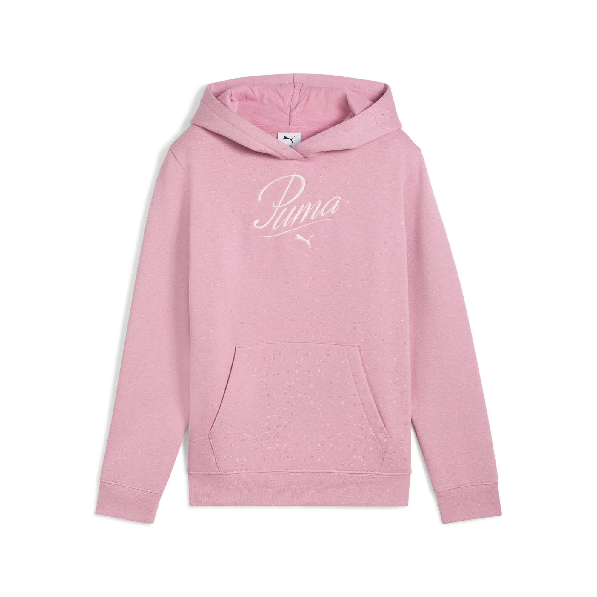 Image of PUMA Kapuzensweatshirt "ESS SCRIPT HOODIE FL G", mit Kängurutasche, aus weichem Fleece-Material, mit Logodruck