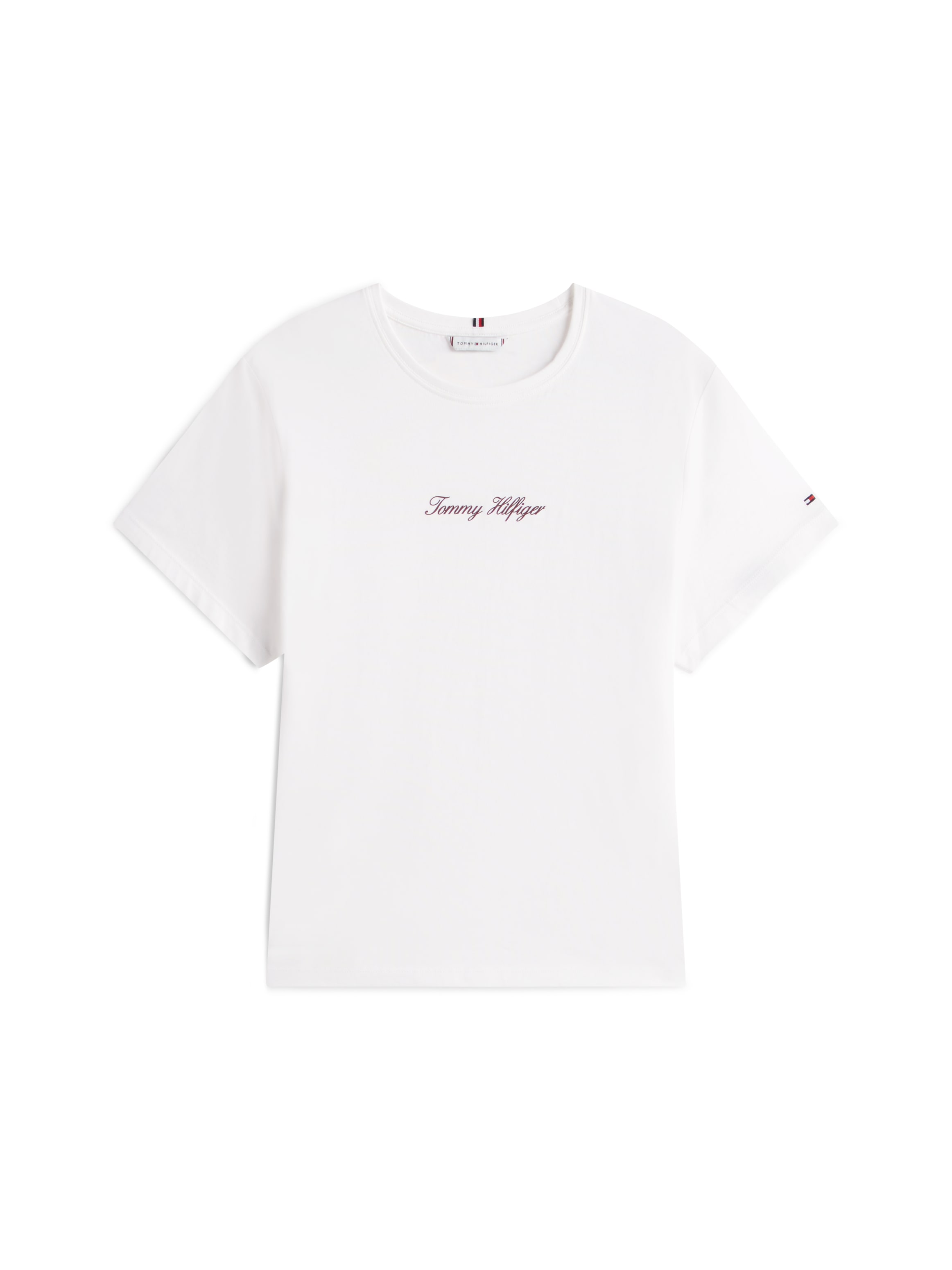 Tommy Hilfiger Curve Kurzarmshirt »CRV CLASSIC SCRIPT REG SS TEE«, in grossen Grössen