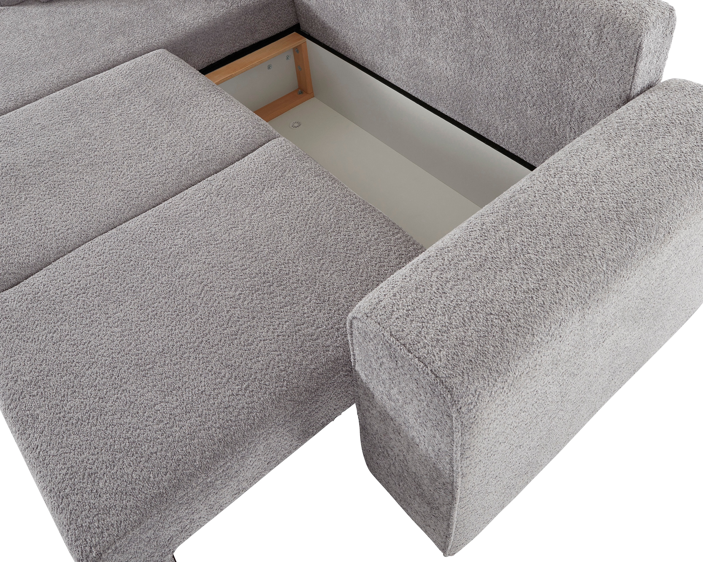 Guido Maria Kretschmer Home&Living Ecksofa »Györ«, L-Form, wahlweise mit Bettfunktion und Bettkasten incl. 2 Zierkissen