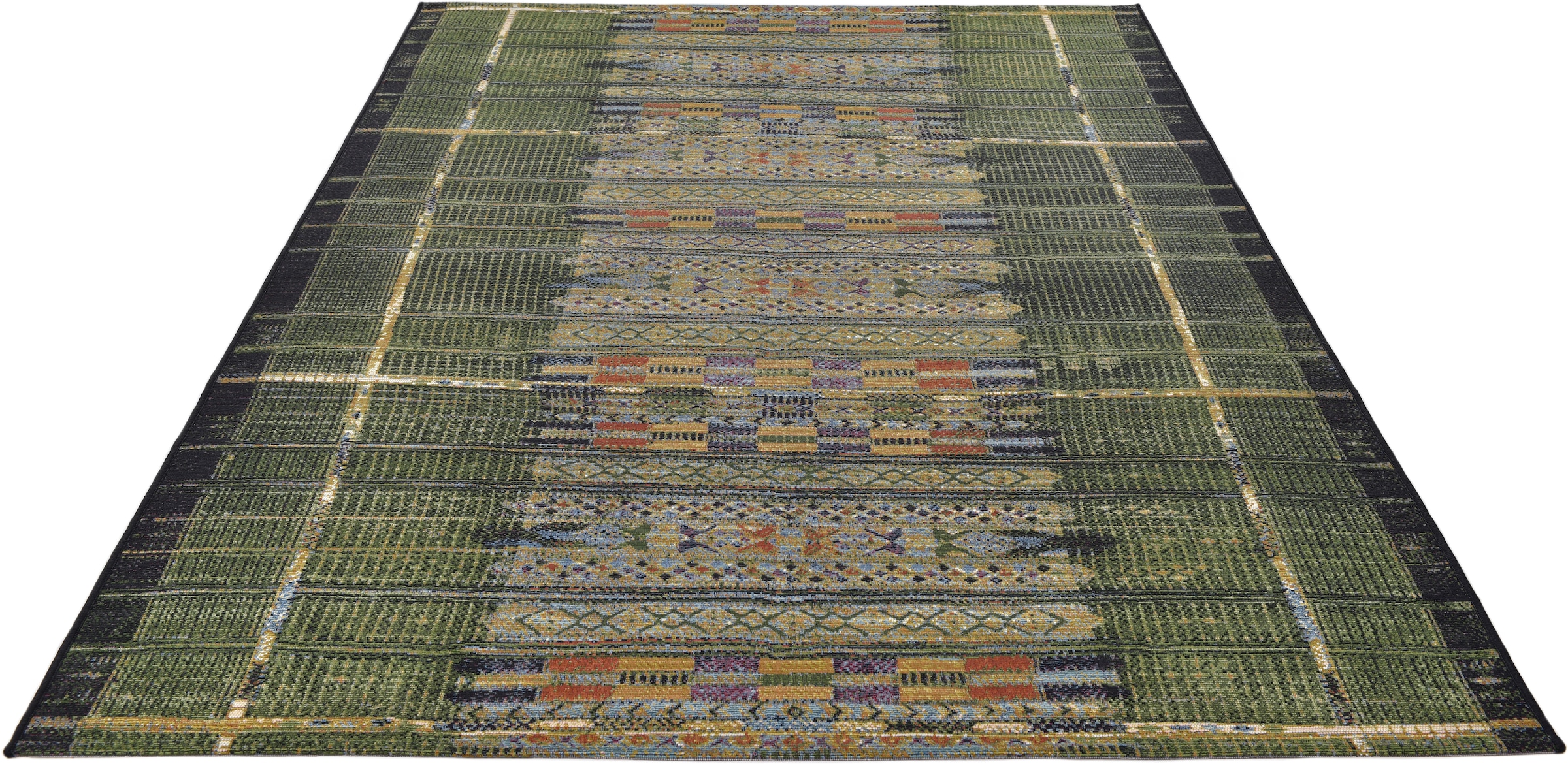 Ethno In- »Outdoor-Africa Teppich und Falcone rechteckig, Gino Outdoor Flachgewebe, geeignet 38«, Style,